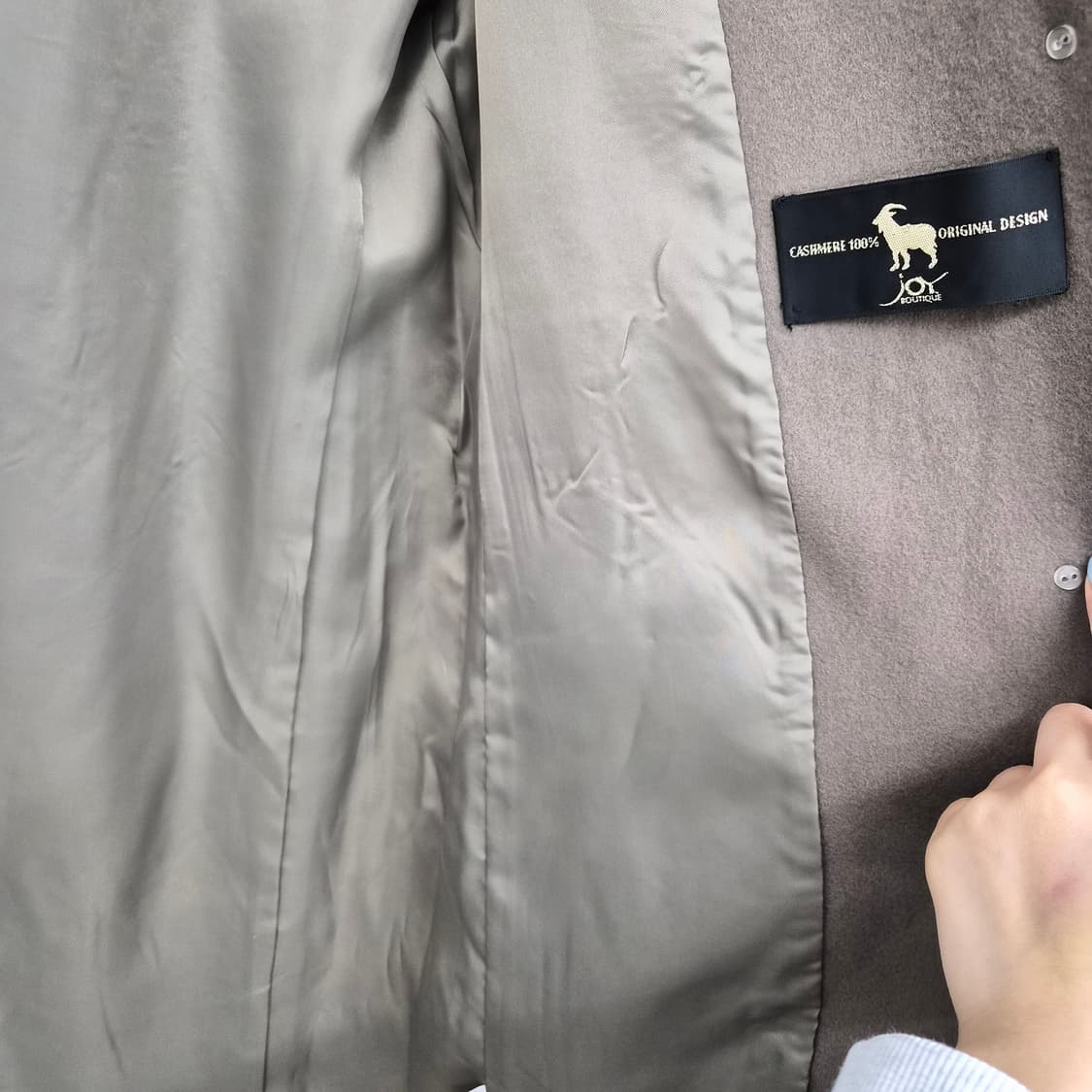 캐시미어 100% 브라운 롱 코트 여성 M 상품이미지5