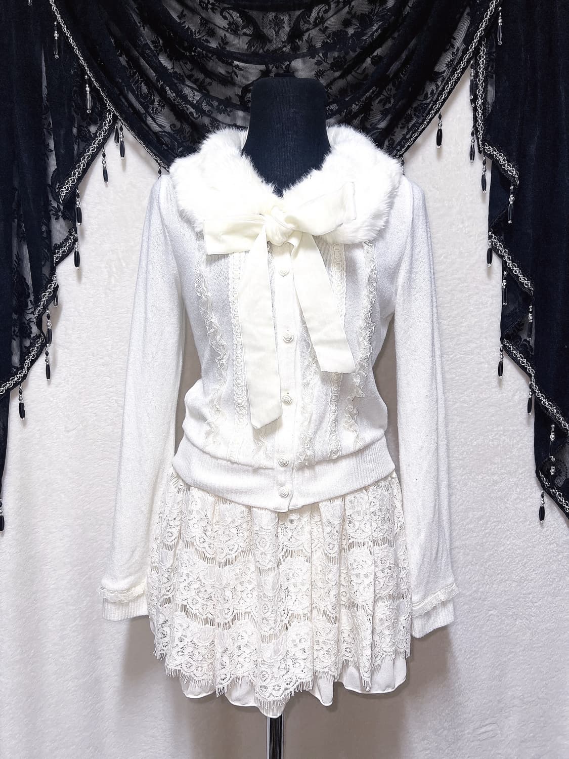 리즈리사 로맨틱갸루 로걀 라떼 레이스 아일렛 스카판 큐롯스커트 달천 핀터 상품이미지1