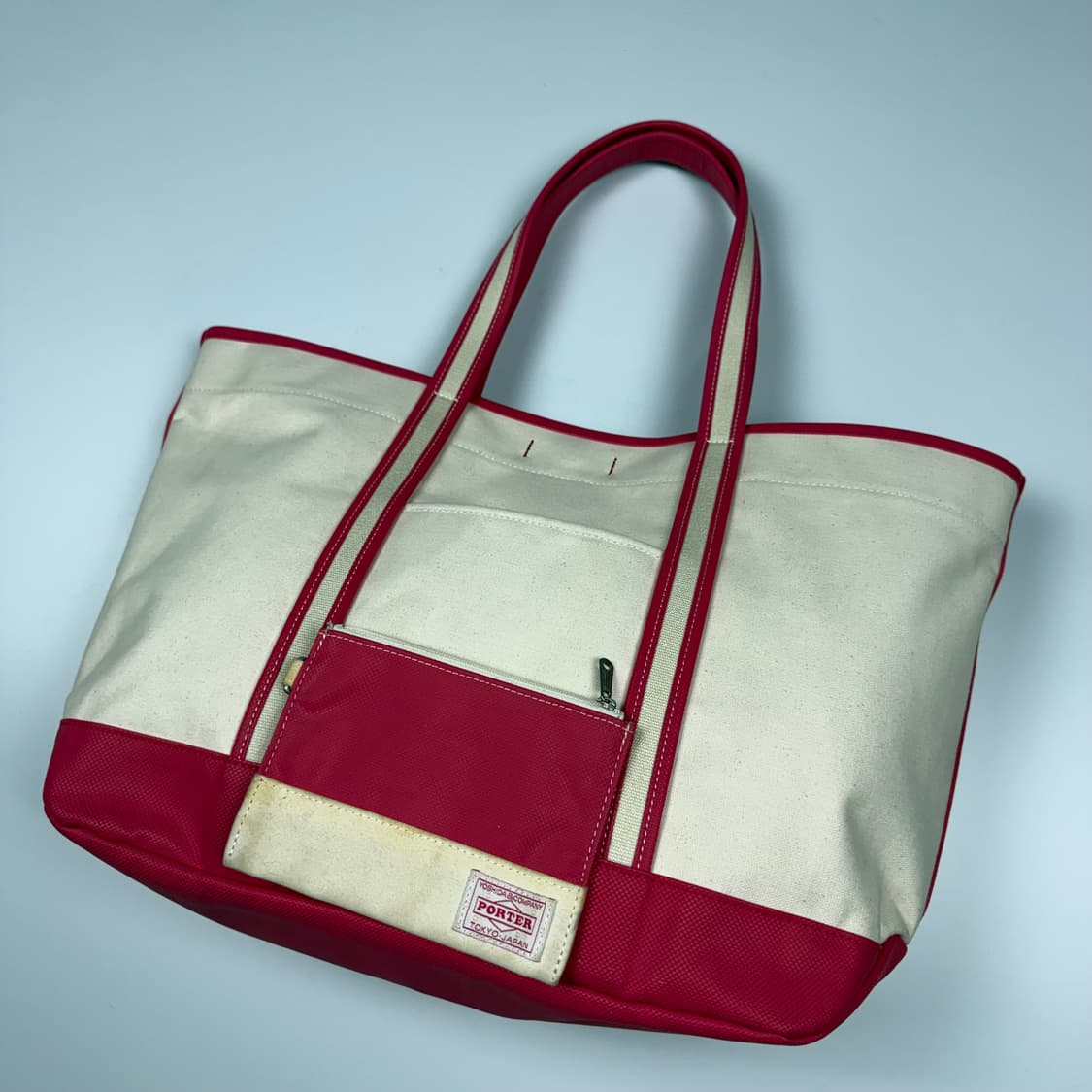 요시다포터 걸 토트백 화이트/핫핑크 L 상품이미지3