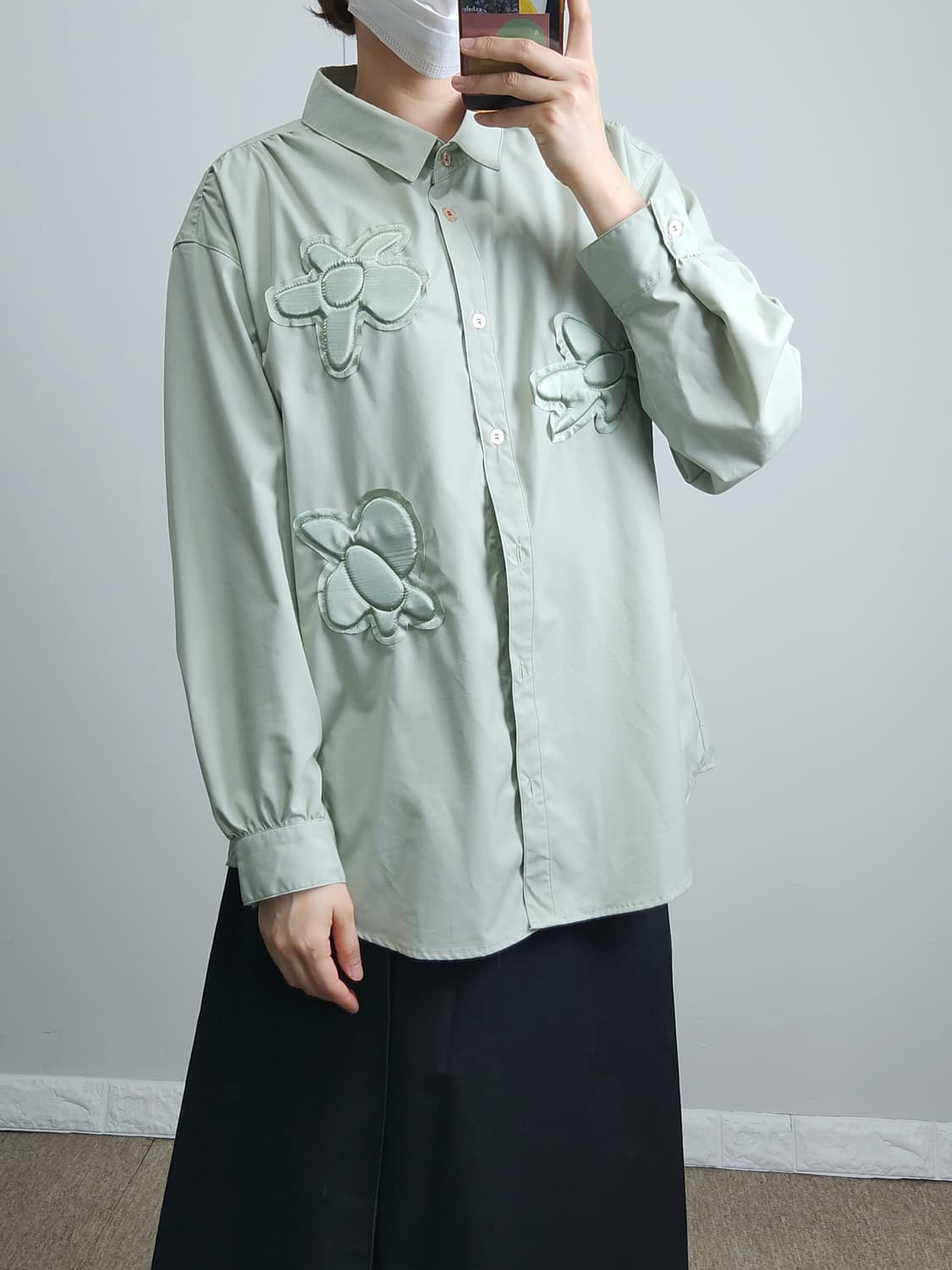 PERSON'S  엠보싱 블라우스 상품이미지4