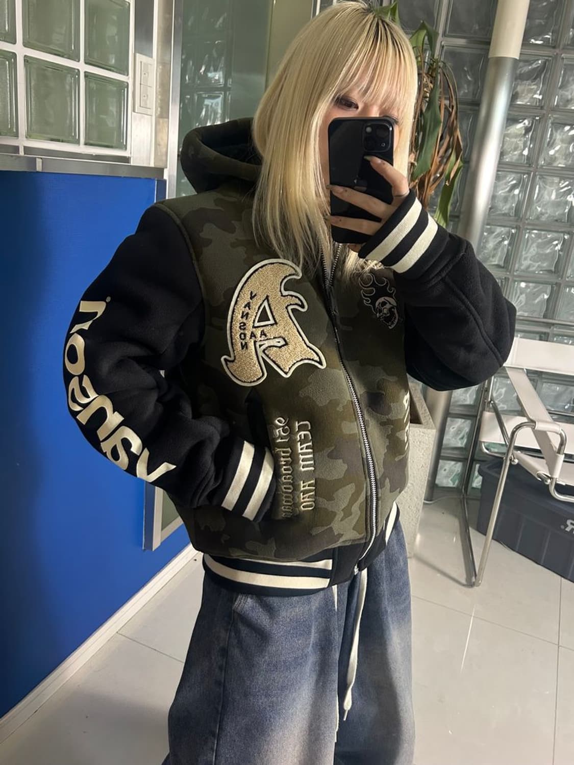 VARSITY JACKET 크롭 바시티 재킷 AAV-2601 상품이미지1