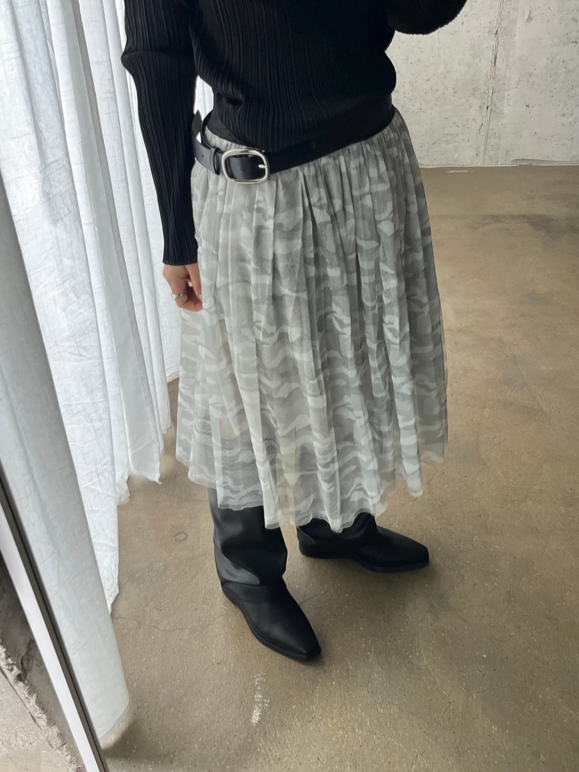 더블 튤 스커트 라이트 카모플라쥬 상품이미지3