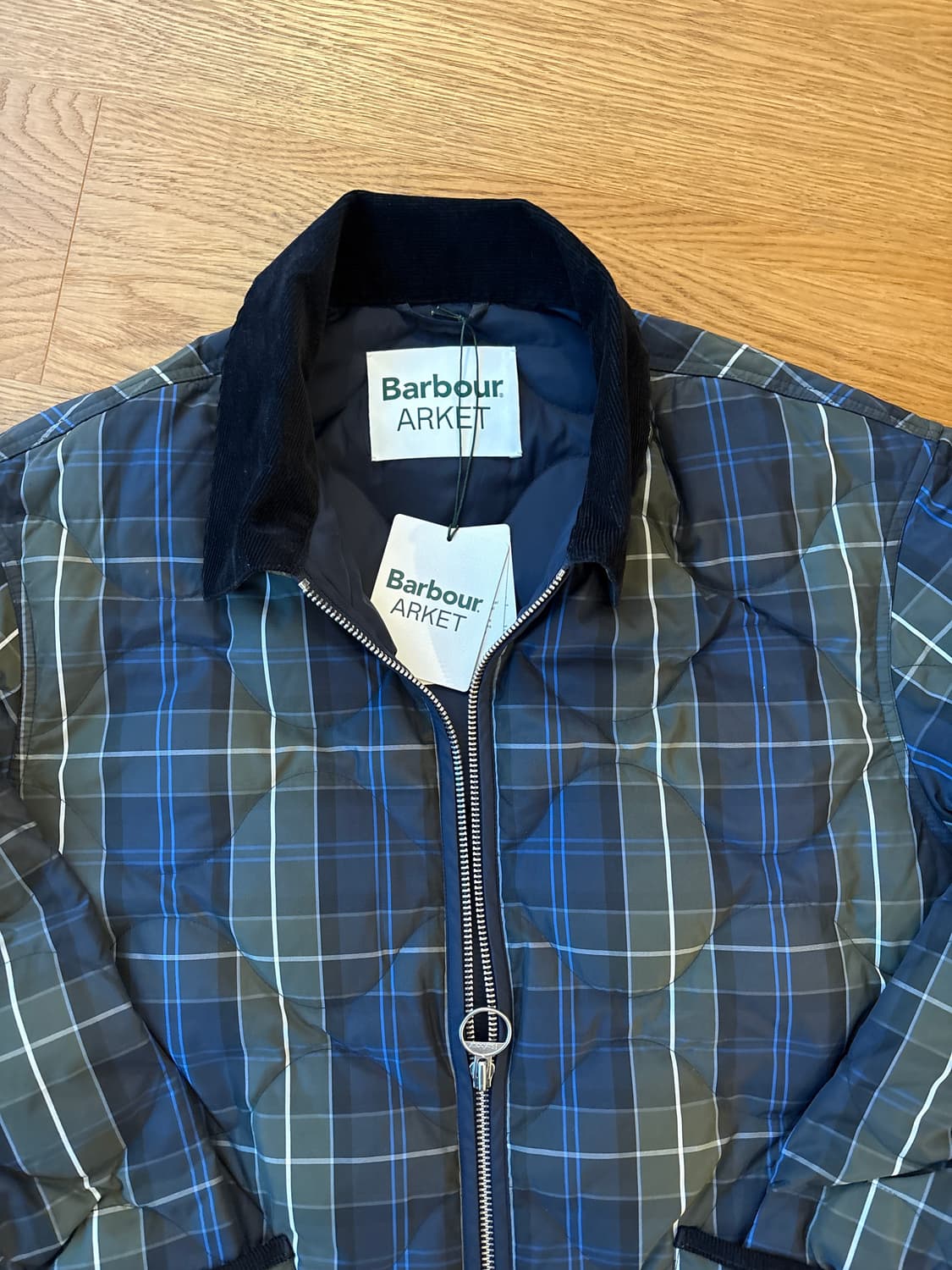 바버 X 아르켓 타탄 퀼티드 퀼팅 자켓 점퍼 Lsize 상품이미지2