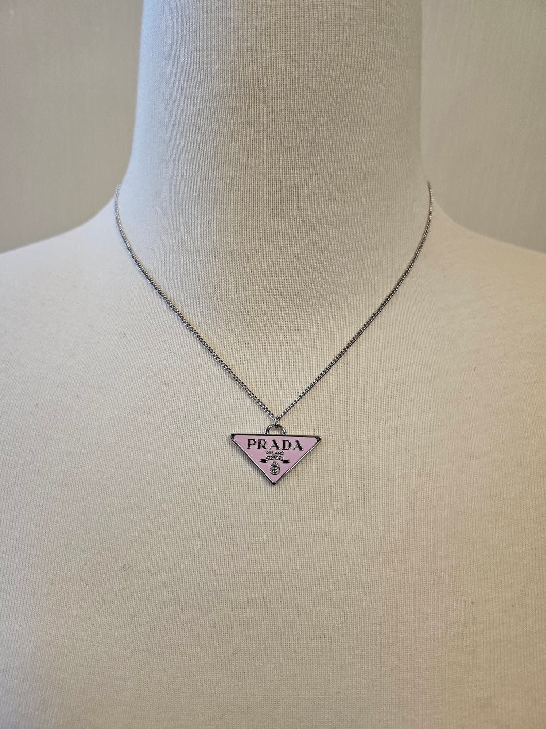 프라다 업사이클링 체인 목걸이 핑크 상품이미지7