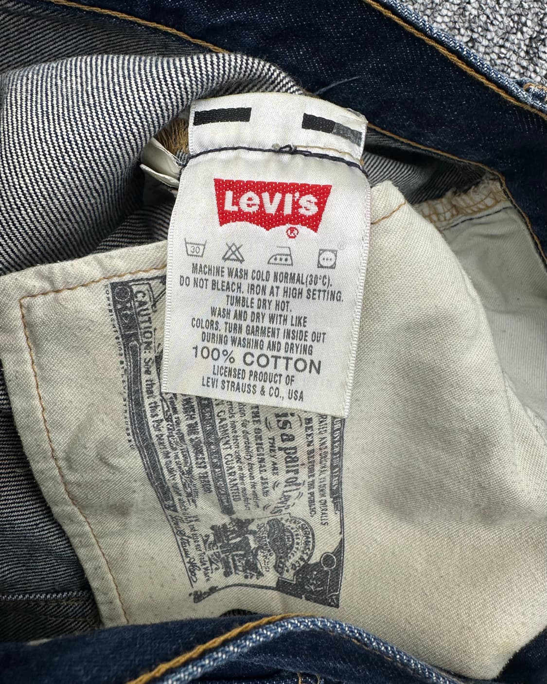 (허단36.5)리바이스 501 진청-M1393 상품이미지5