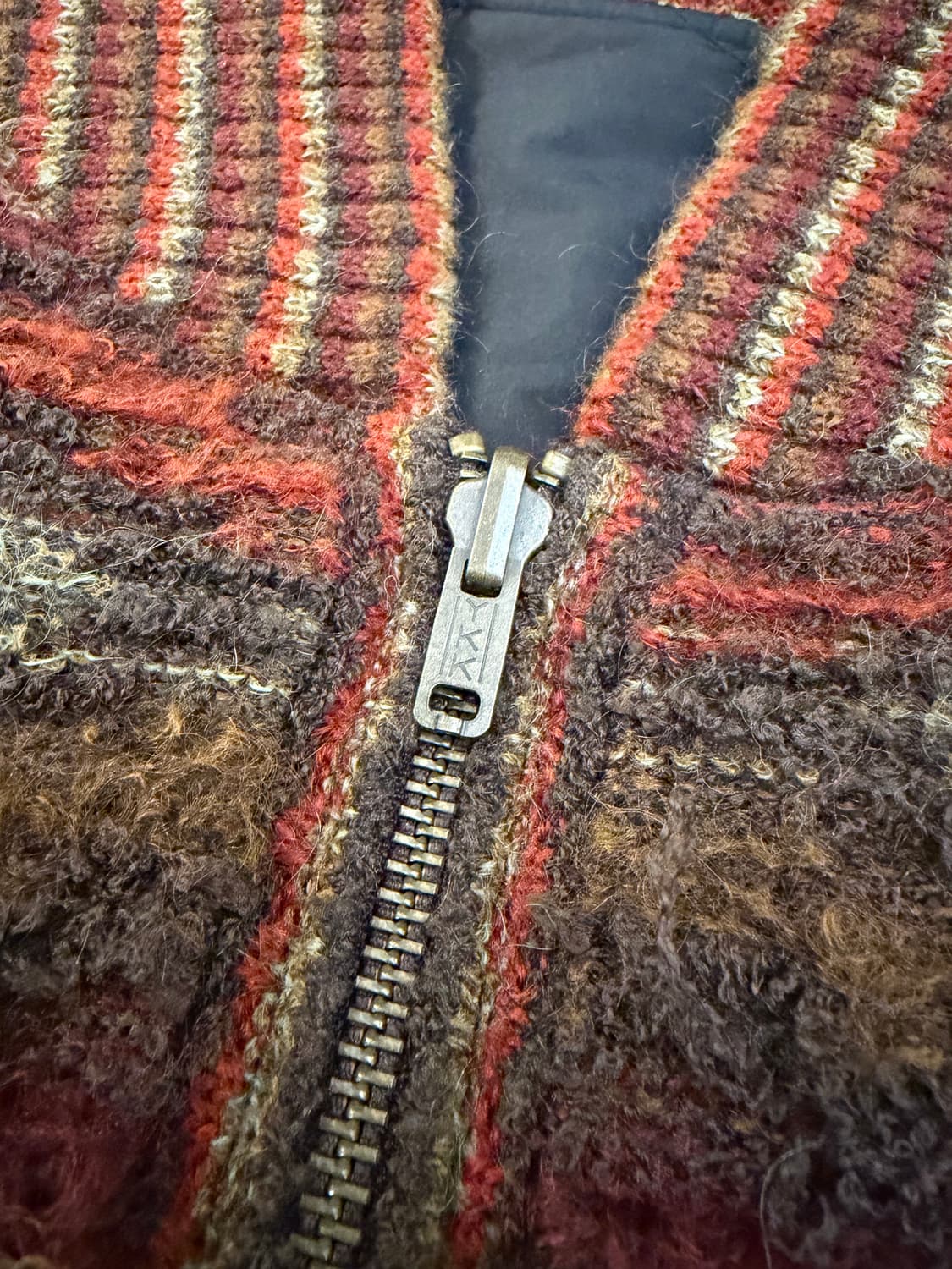 90s 미쏘니 스포츠 아카이브 리버시블 앙고라 울 봄버 자켓 상품이미지3