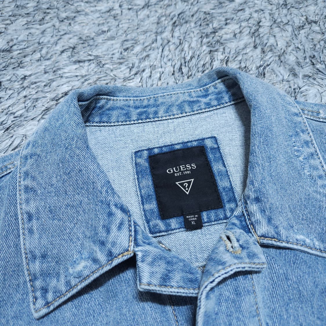 게스) XL 남자 데님자켓 청자켓 / 왕눈이샵 상품이미지7