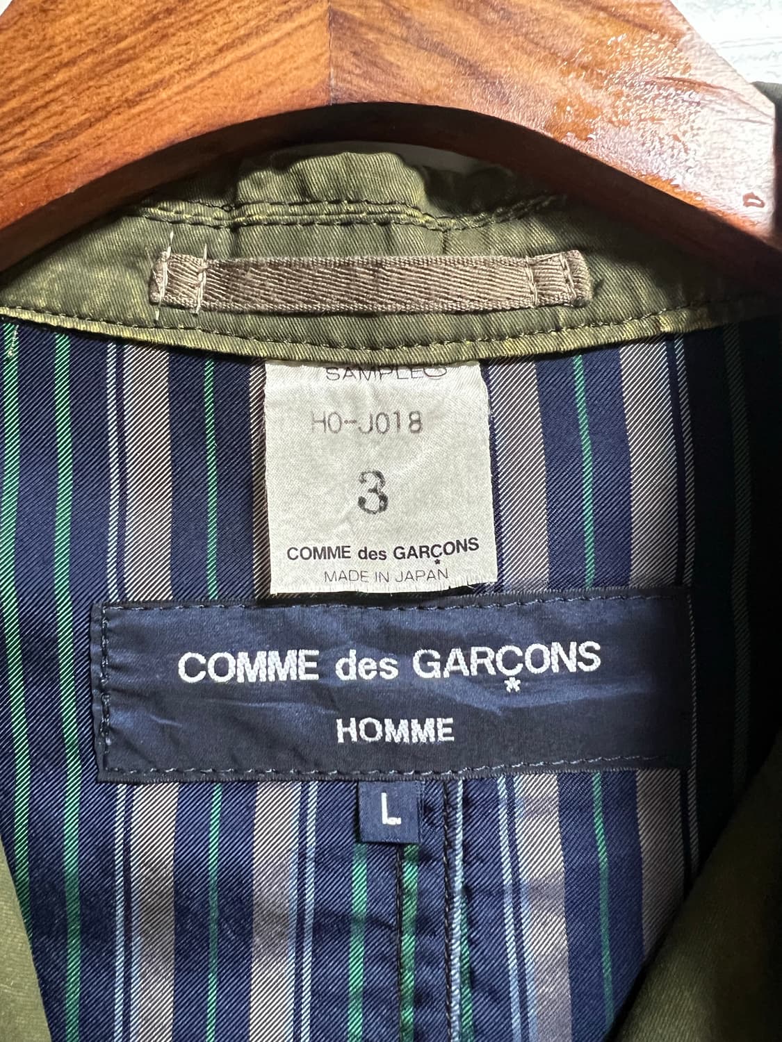 05ss 꼼데가르송 옴므 그린 헌팅자켓 상품이미지5