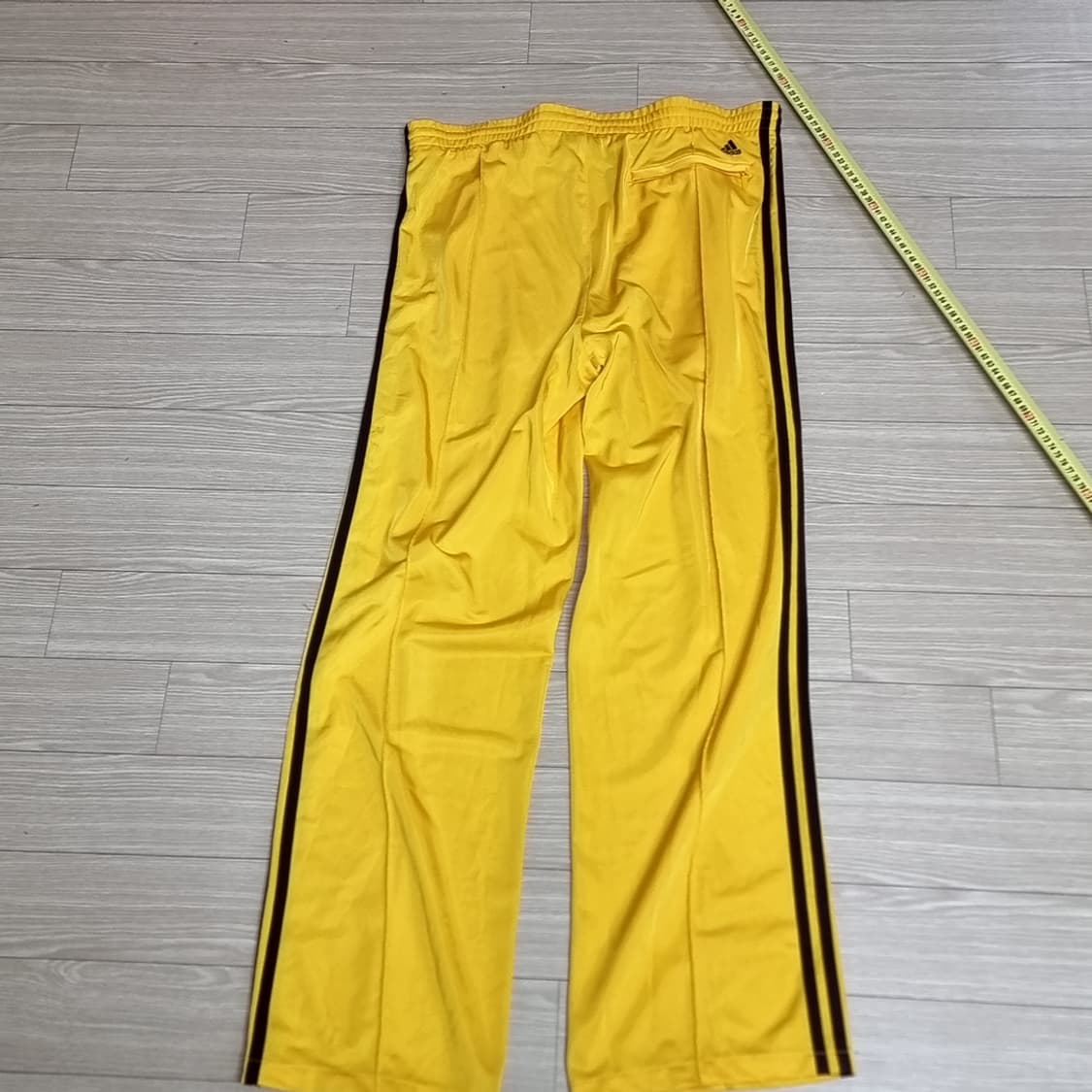 아디다스 이소룡 노란색 삼선 트레이닝 바지(실측) 상품이미지3