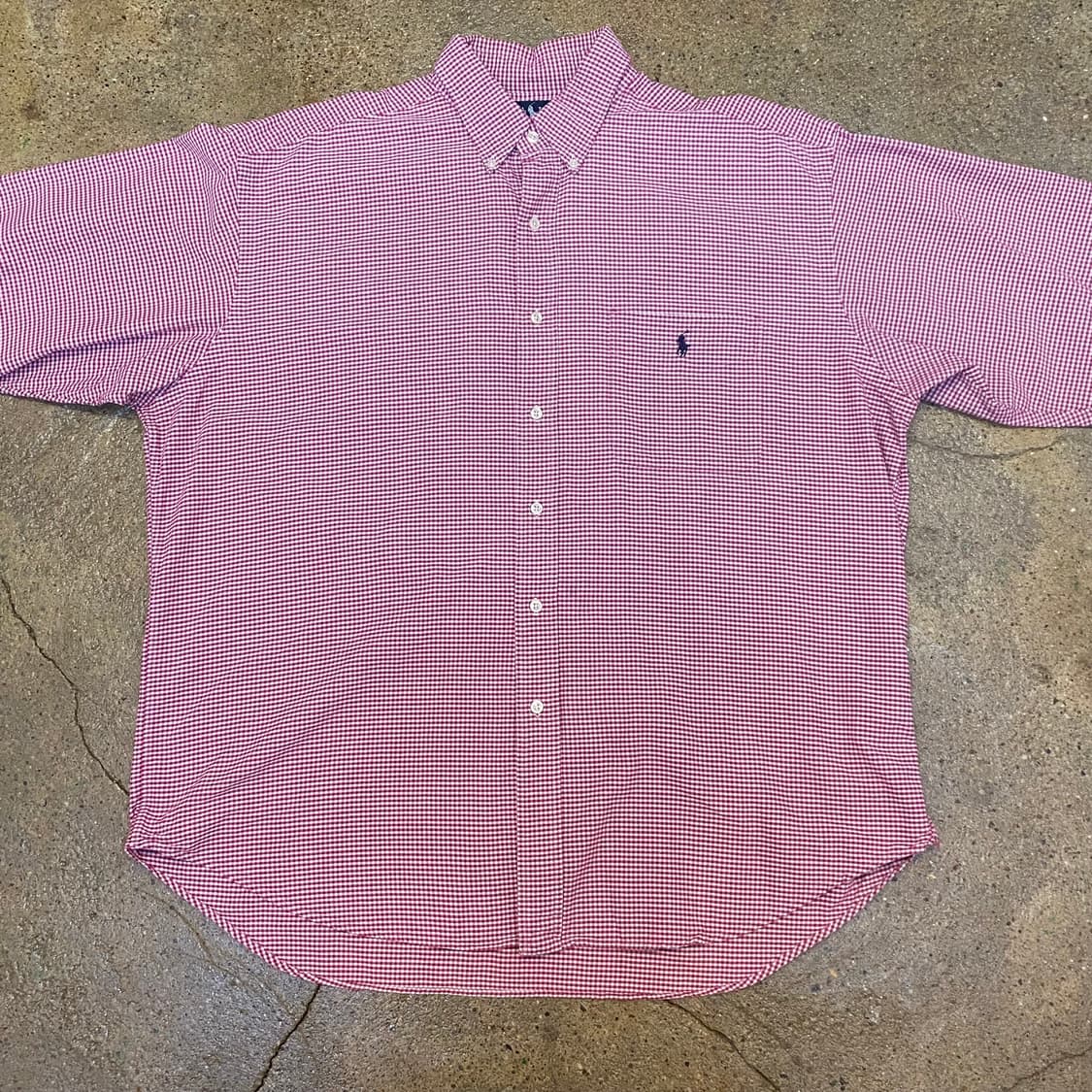 미국 빈티지 폴로 랄프로렌 레드 체크 셔츠 남방 상품이미지2