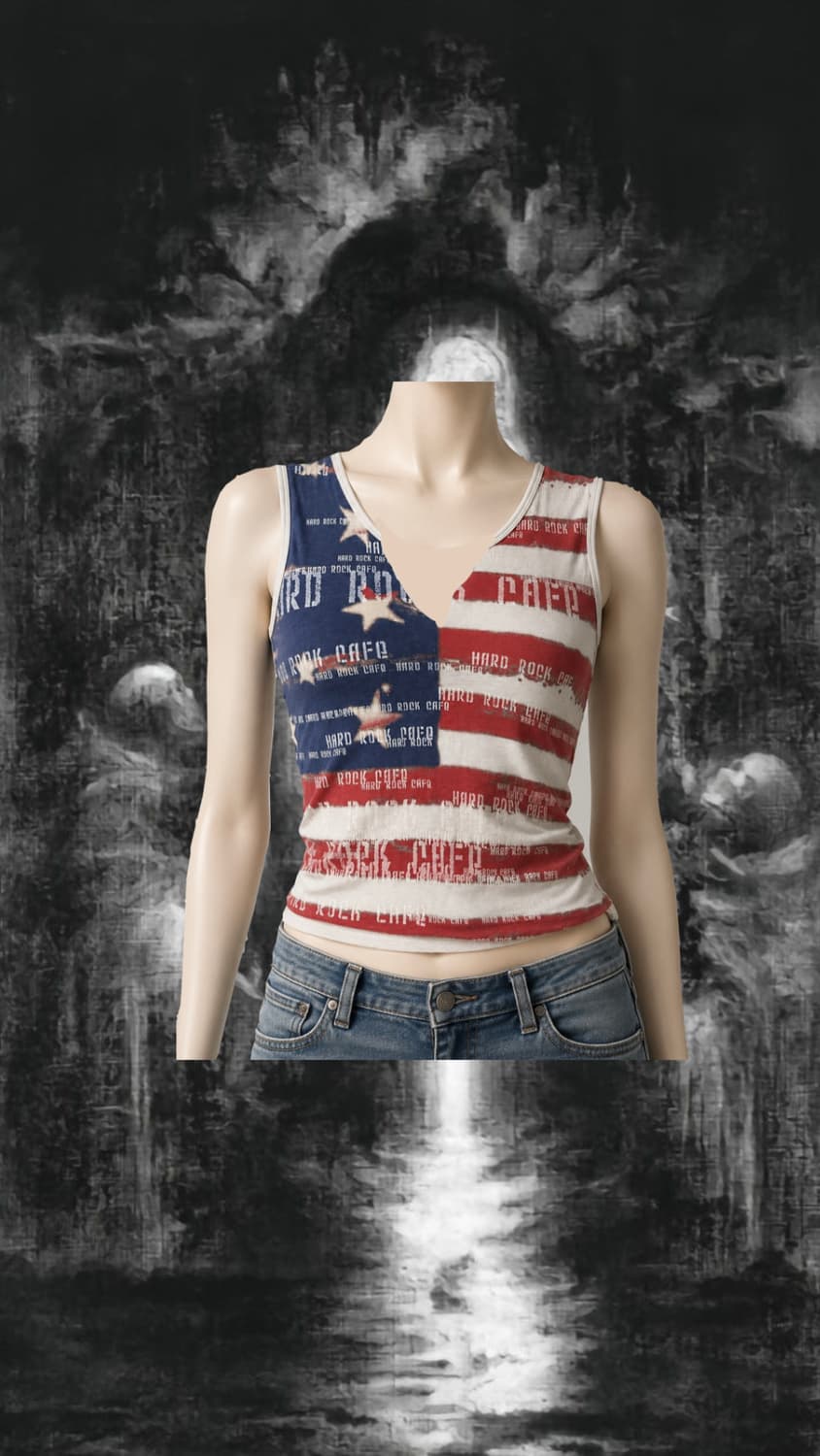 Hard rock cafe 성조기 sleeveless  상품이미지1