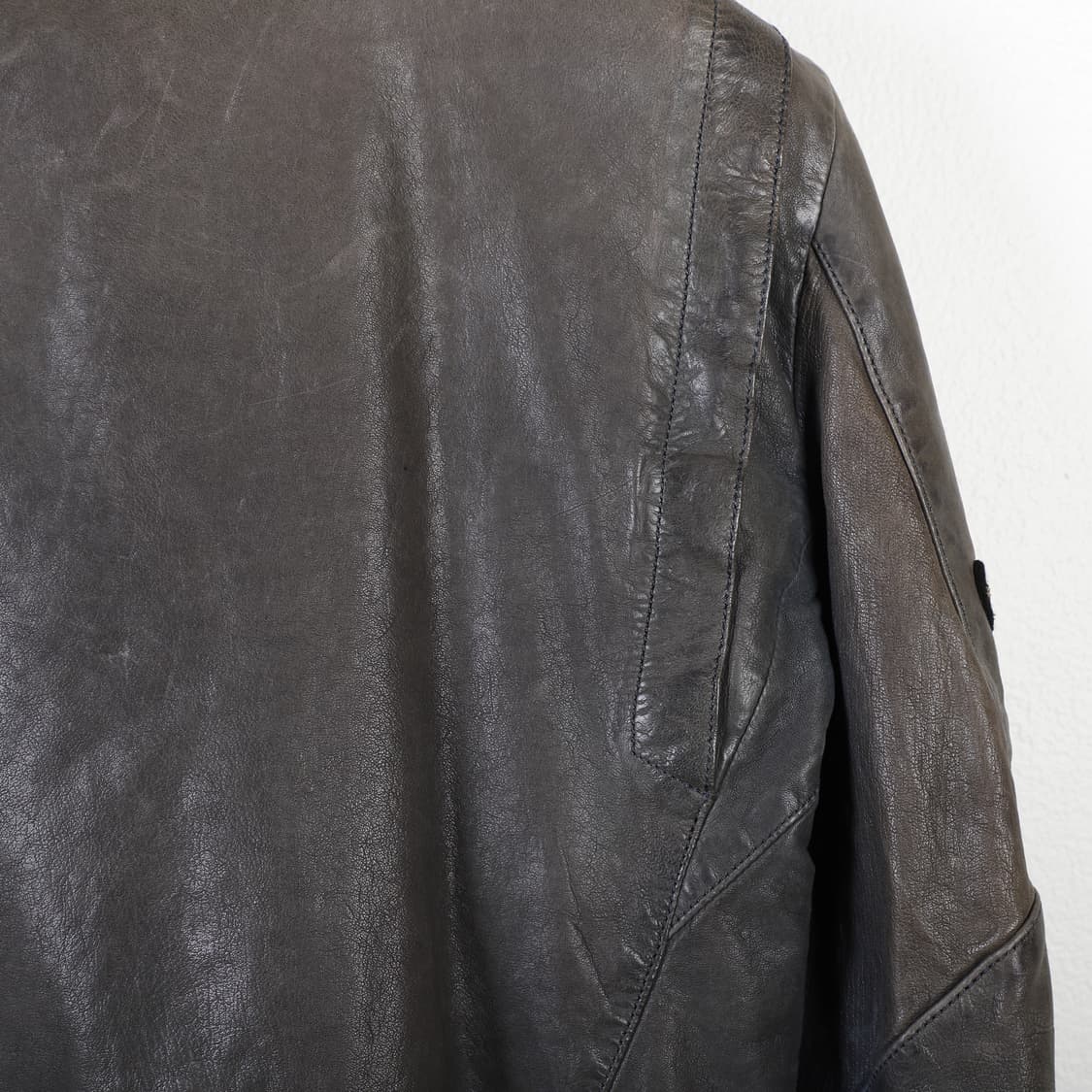 46 / Balmain 발망 패치 램스킨 가죽 자켓 상품이미지7