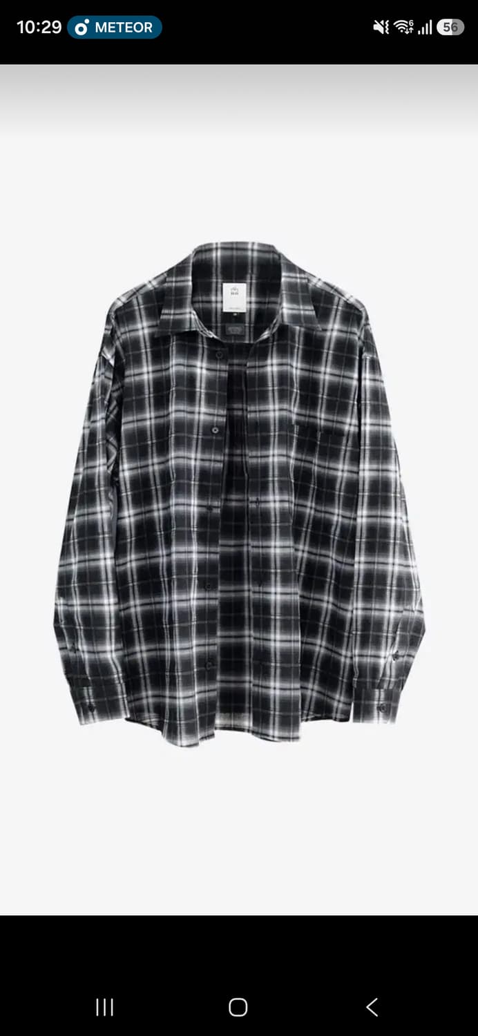 폴리테루 루즈드 체크셔츠 블랙 화이트 3 상품이미지1