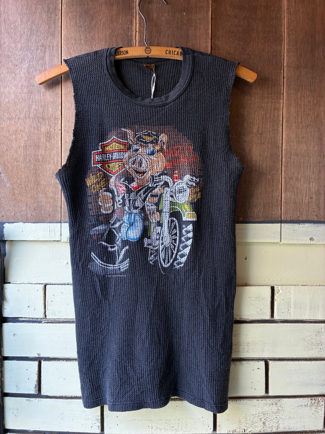 90s Harley-Davidson Graphic Waffle Tee 상품이미지4