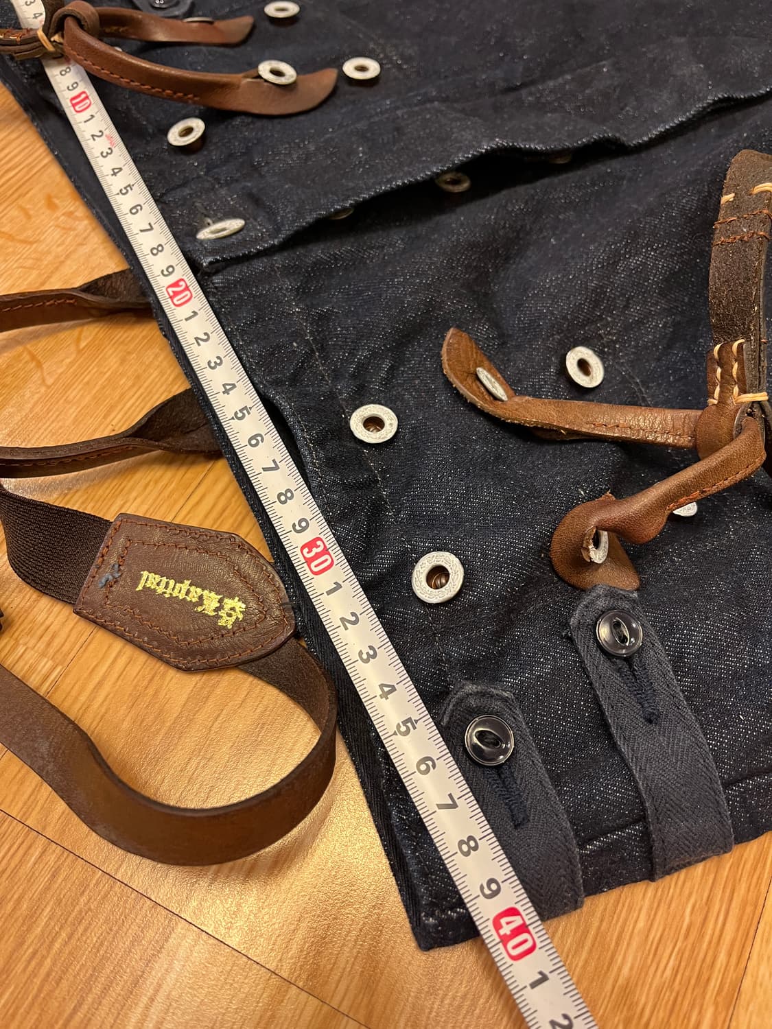 캐피탈 12 온즈 데님 7 스타 서스펜더 팬츠 인디고 상품이미지6