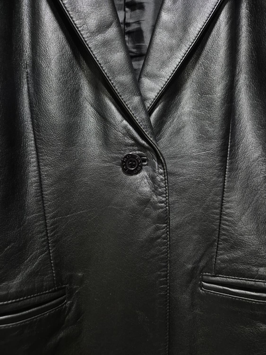 JPN 빈티지 블랙 소가죽 자켓 블레이져 상품이미지8