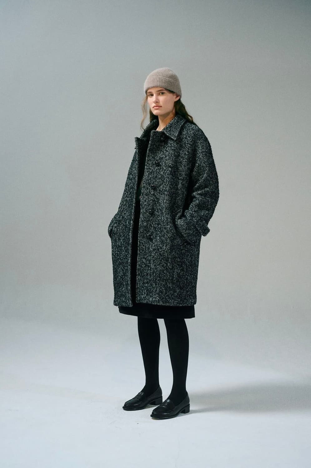 샵레터 LETTER 알파카 헤링본 코트 상품이미지2