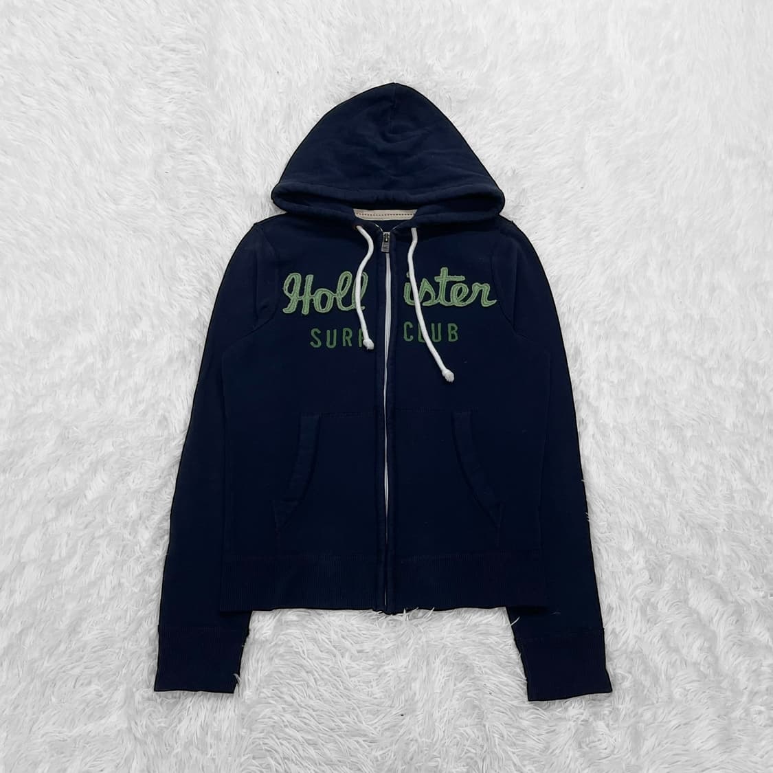 홀리스터 스펠 로고 후드집업 네이비 상품이미지2