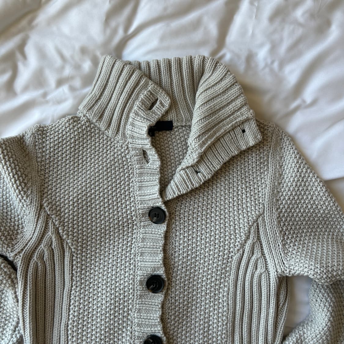 빈티지 왕버튼 아이보리 니트 상품이미지5