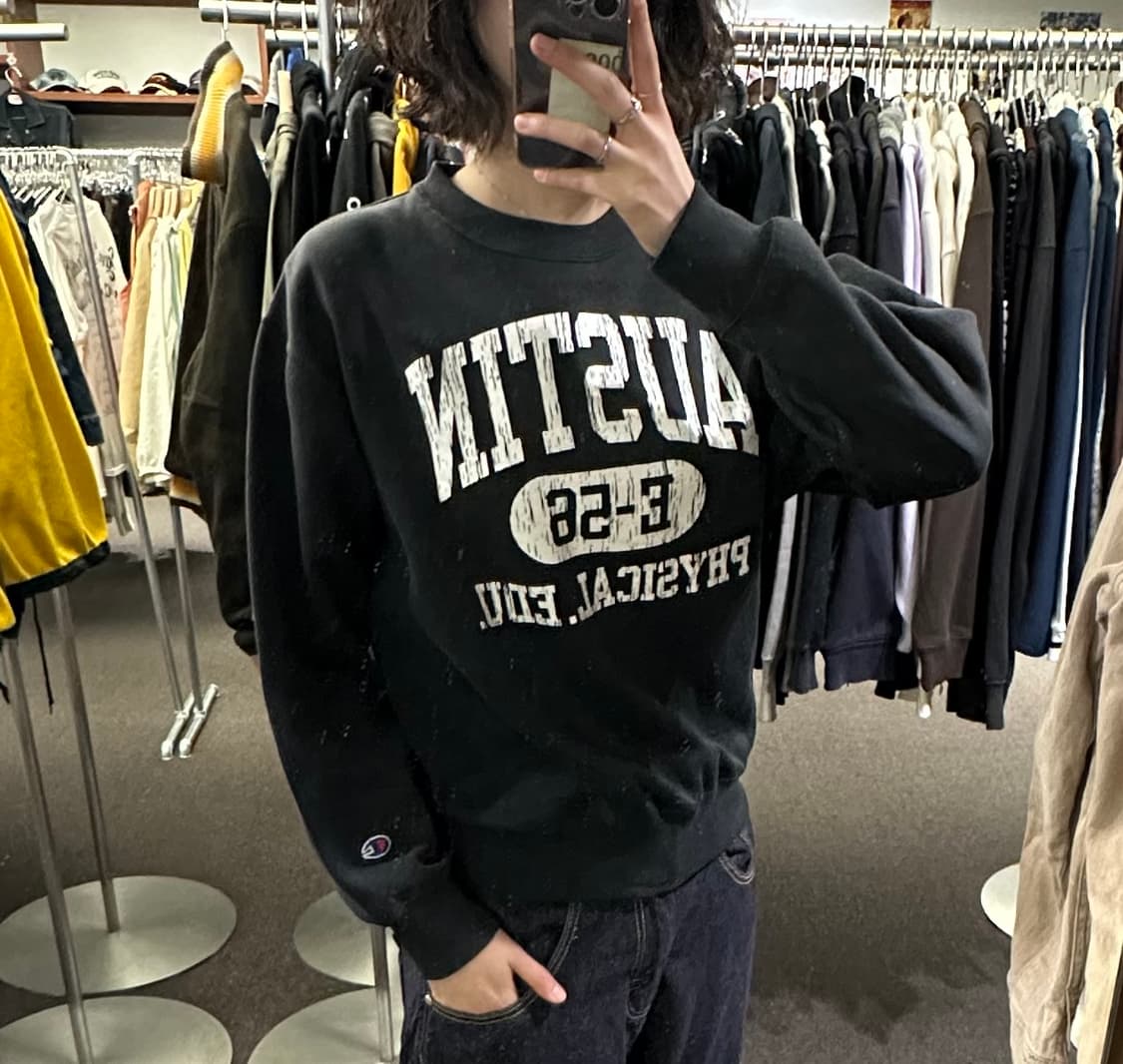 L)챔피온 vintage 오스틴 그래픽 블랙 스웻셔츠 상품이미지1