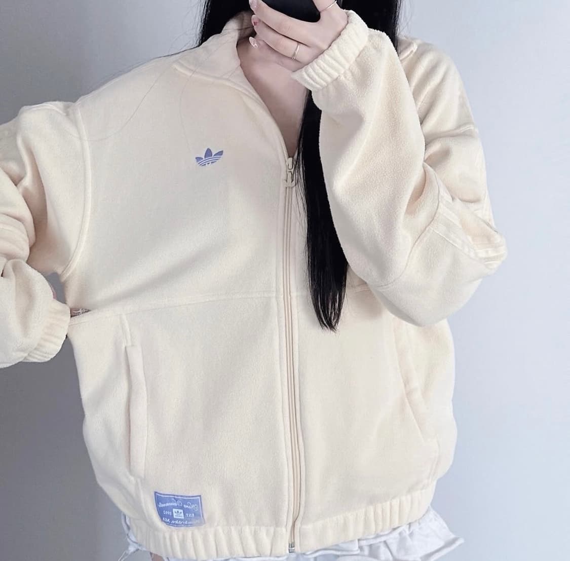 아디다스 아디 빈티지 노라 연노랑 플리스 후리스 자켓 집업 판매 상품이미지2