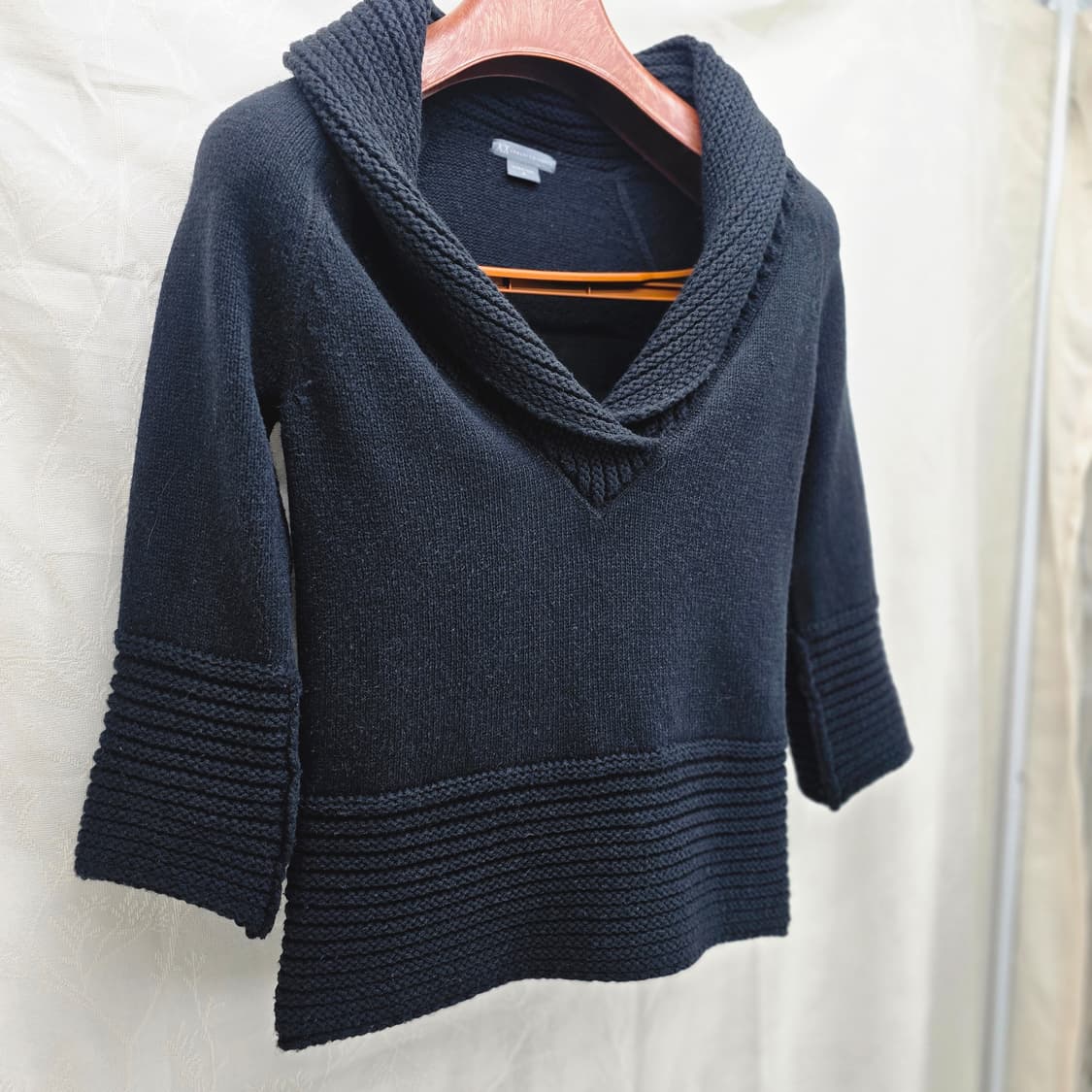 AX ARMANI EXCHANGE 후드 니트 블랙 7부 S 상품이미지8