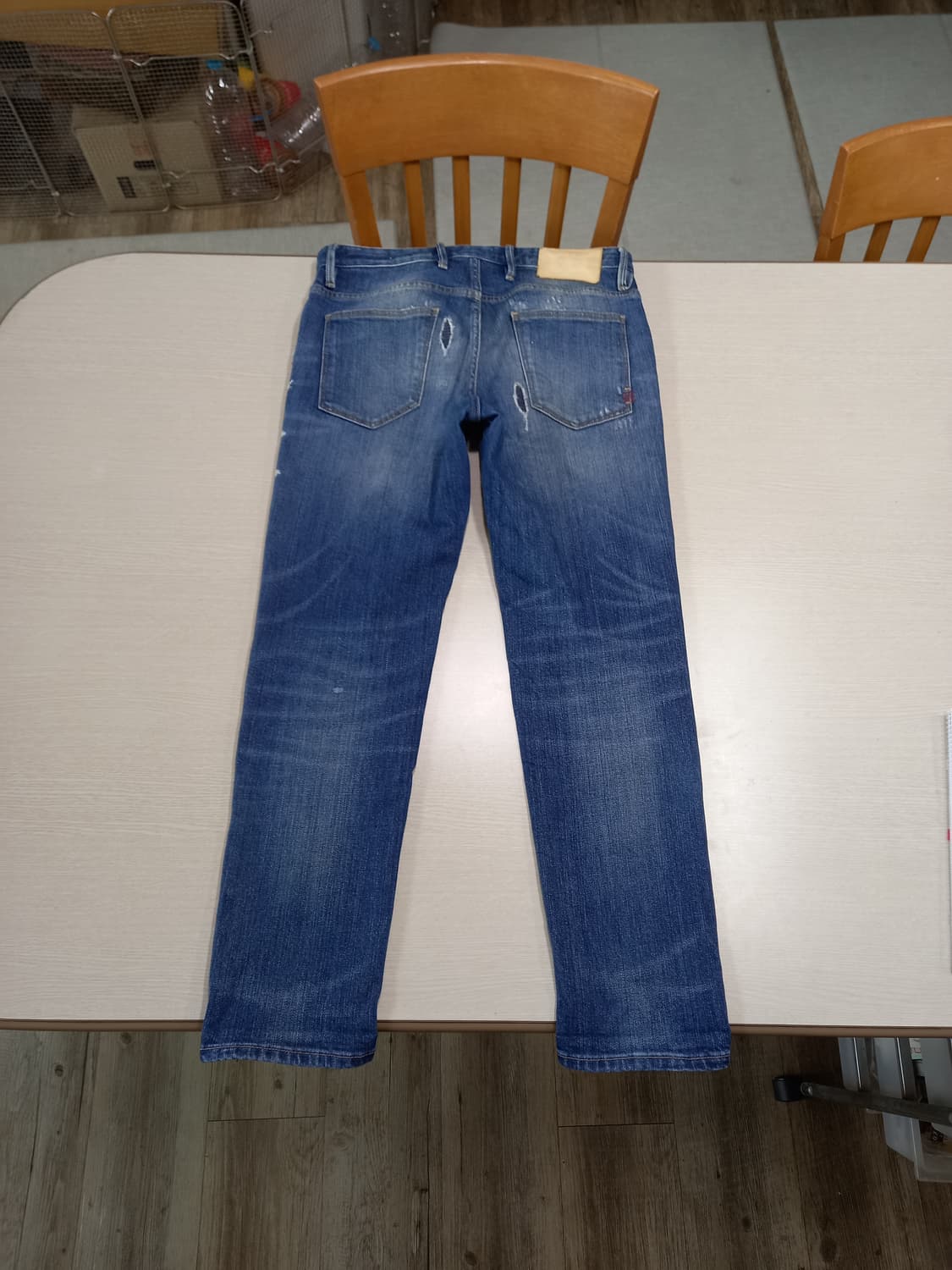 30 PT05 데미지워싱 스판 슬림일자진 30-220 상품이미지2