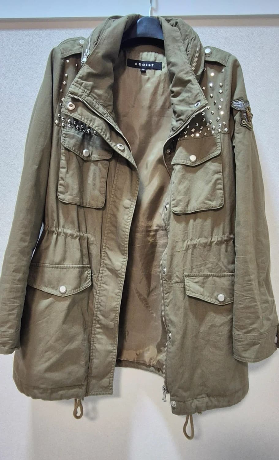 에고이스트 카키 스터드 야상 55 상품이미지4