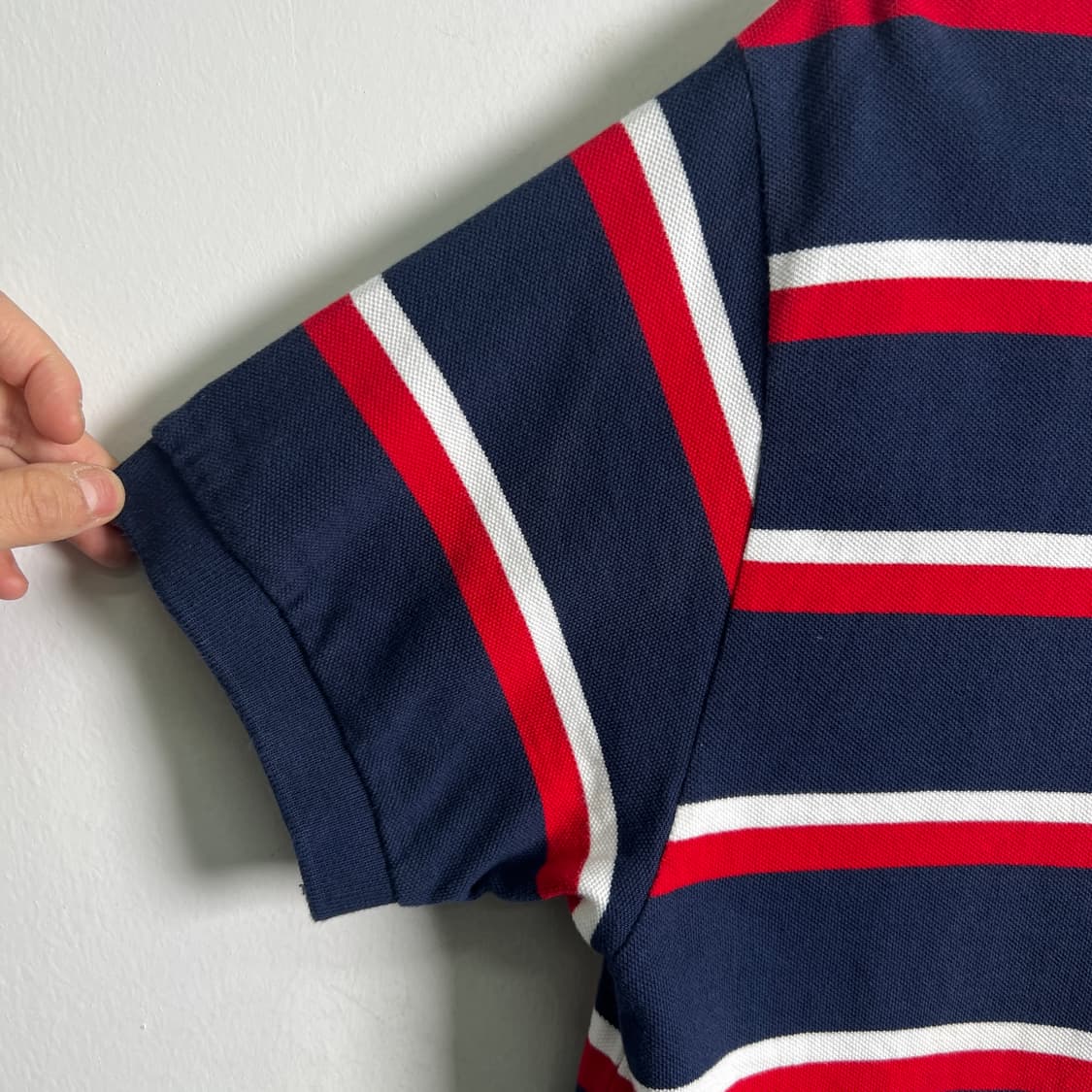 Aape 베이프 스트라이프 반팔 폴로 셔츠 L 상품이미지7