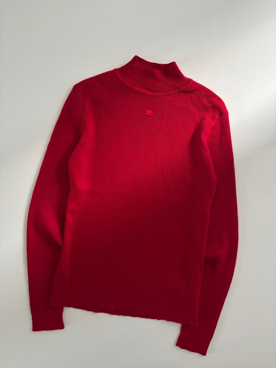 Courrèges 꾸레쥬 레드 터틀넥 니트 상품이미지5