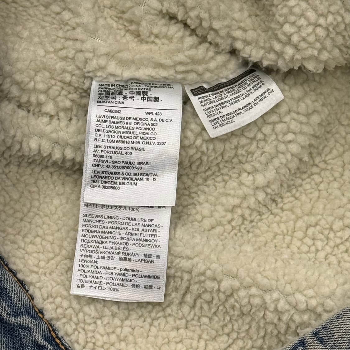 [정품/M] 리바이스 청바지 데님 자켓 쉐르파 b19 상품이미지6