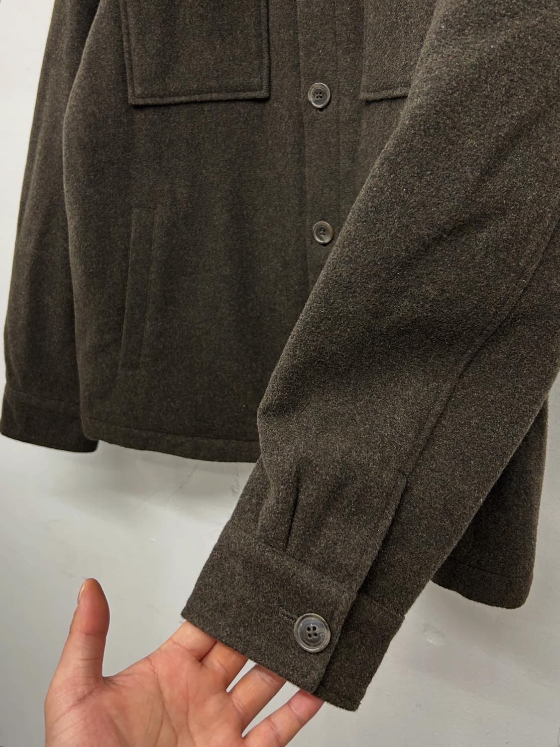 에디바우어 카키 울 자켓 상품이미지2