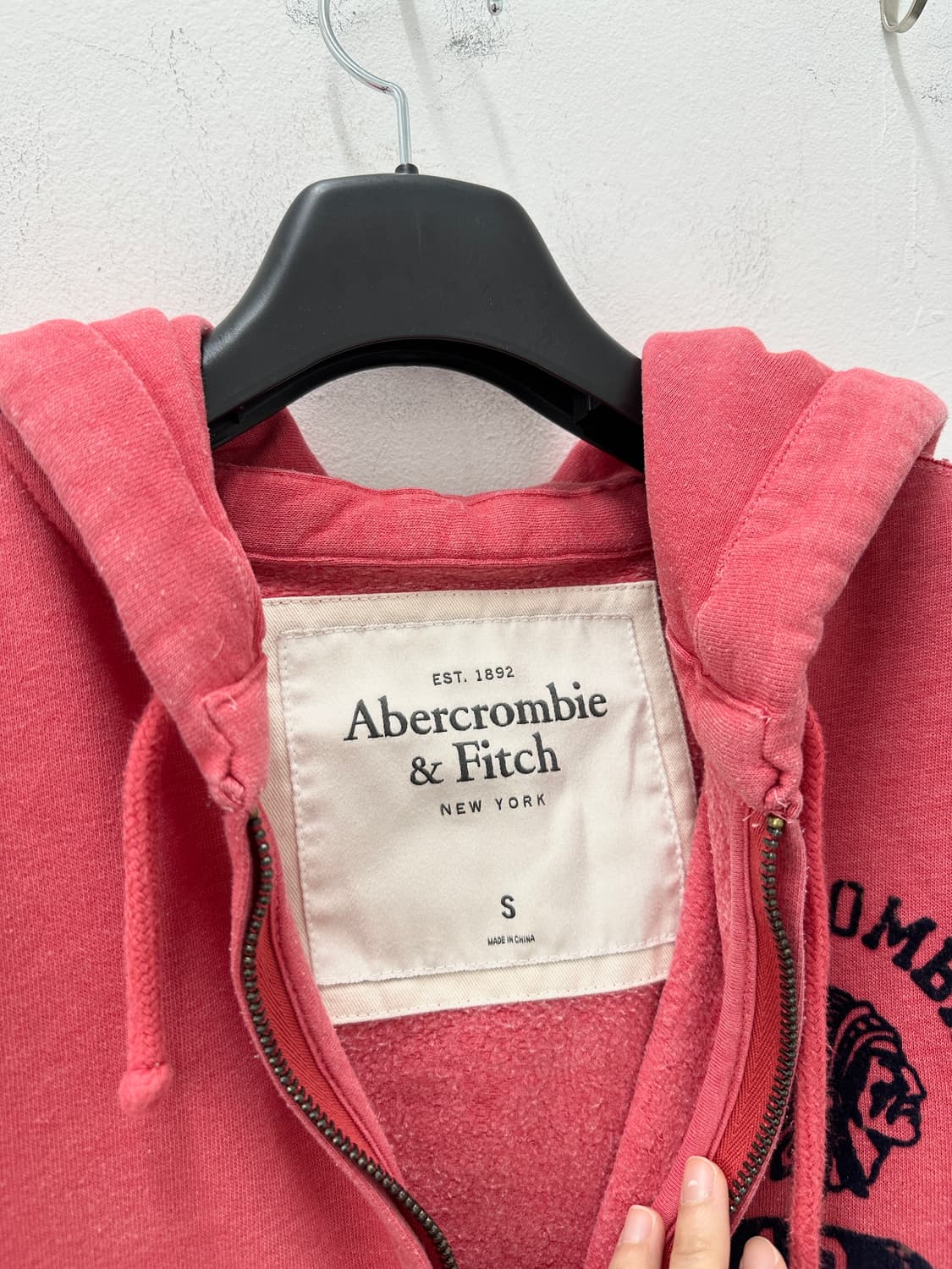 Abercrombie & Fitch hood zip up y2k pink 상품이미지5