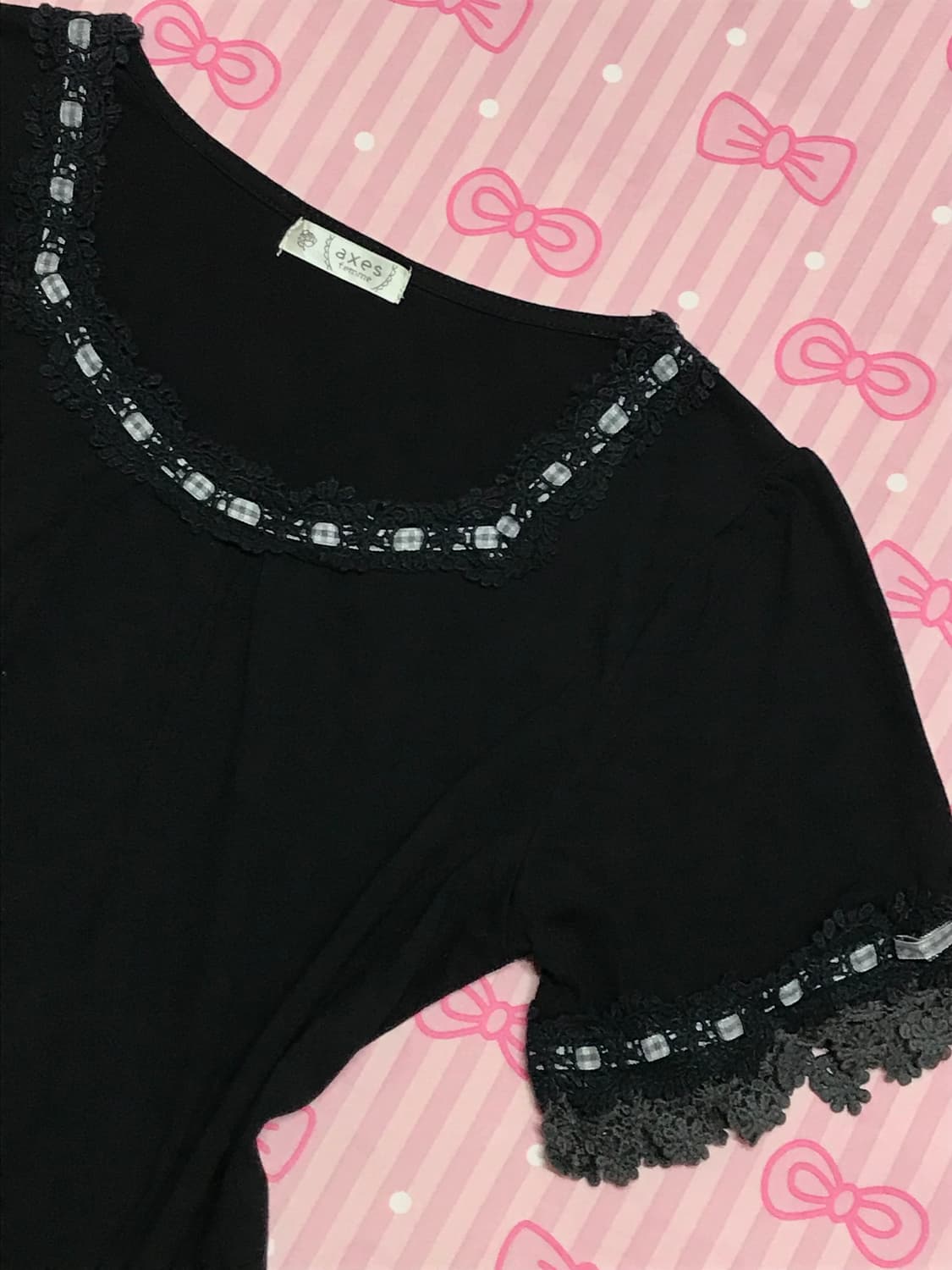 Axes femme 블랙 레이스 t 상품이미지3