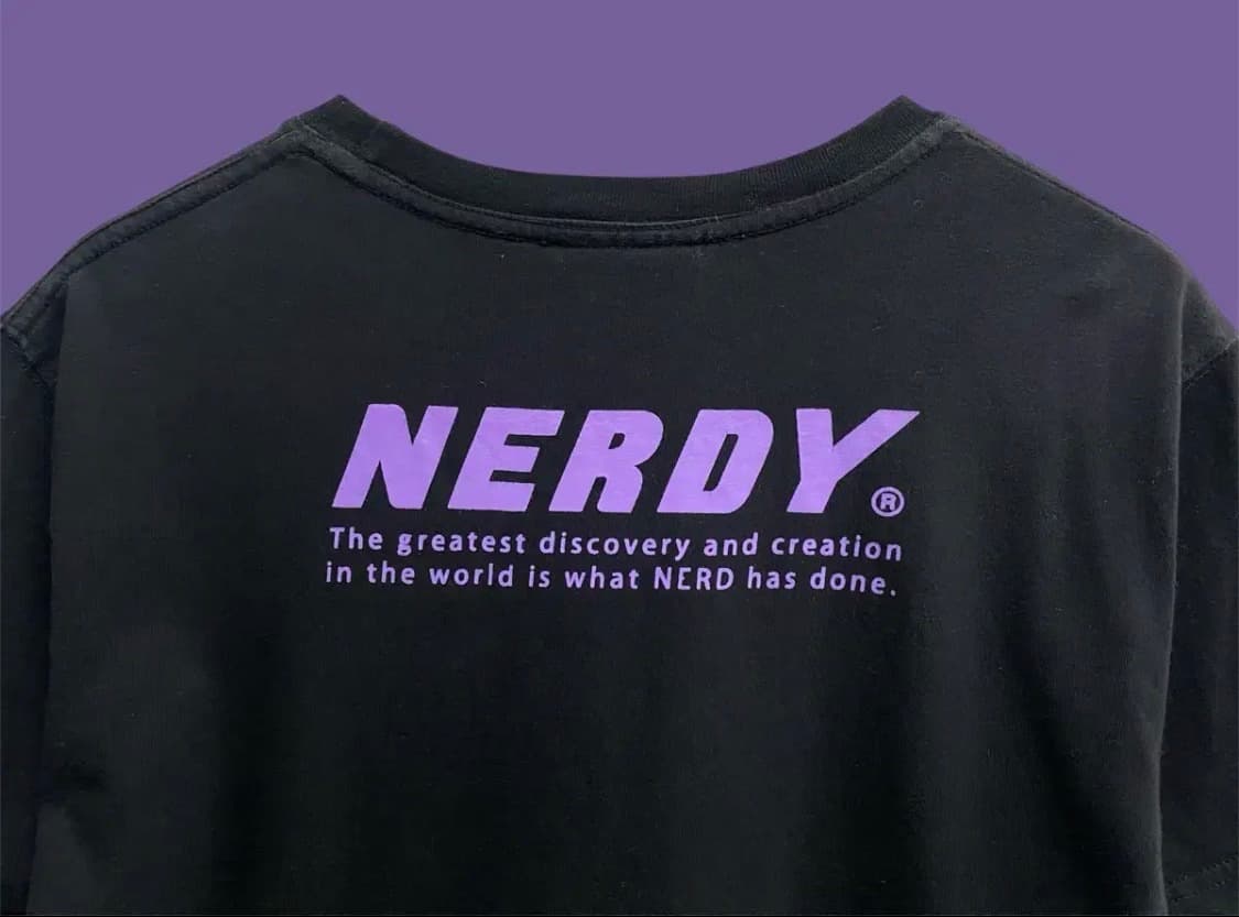널디 NERDY 퍼플로고 반팔 티셔츠 M 상품이미지3