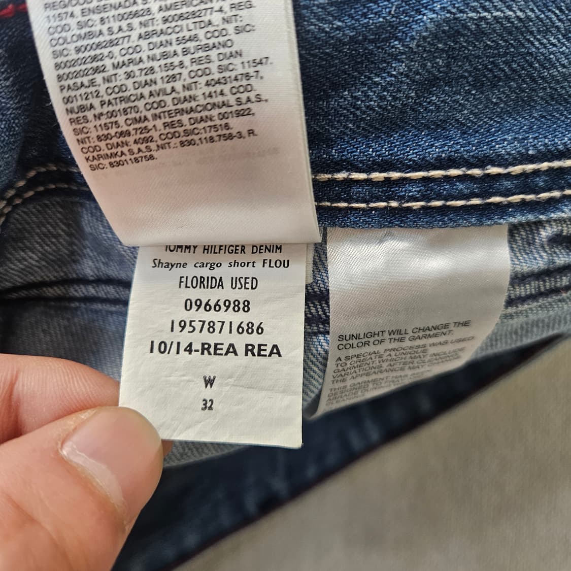 W32 타미힐피거 데님 카고 반바지 0330Y 상품이미지4