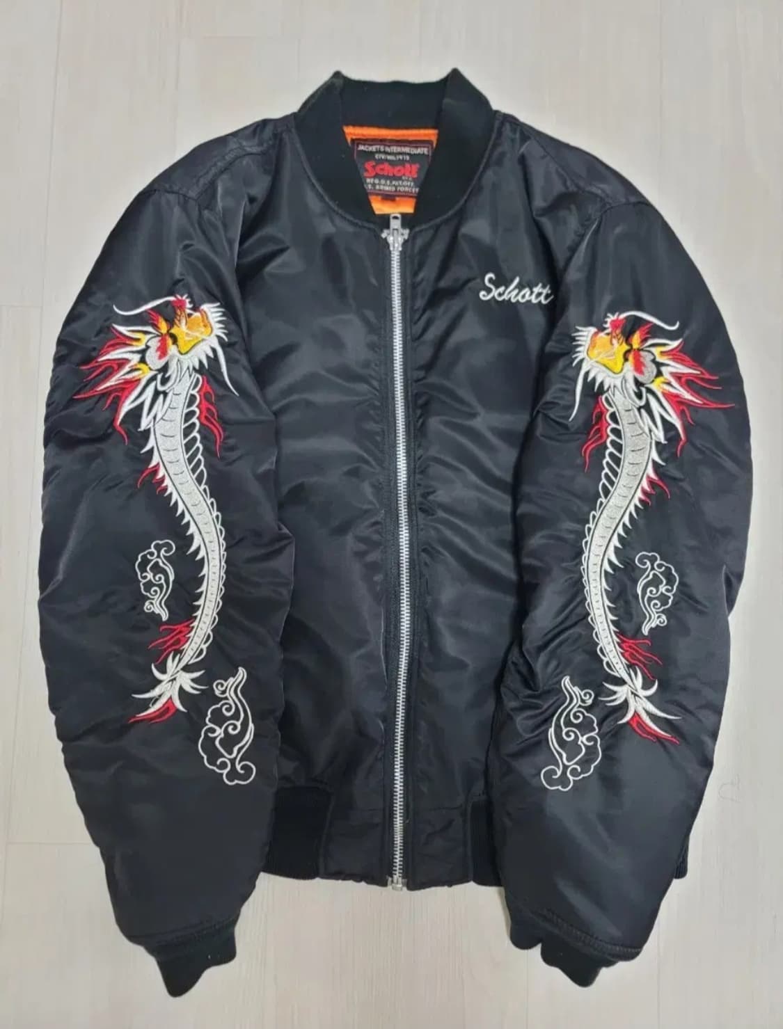 앤더슨벨×schott 블루종 xl 상품이미지2