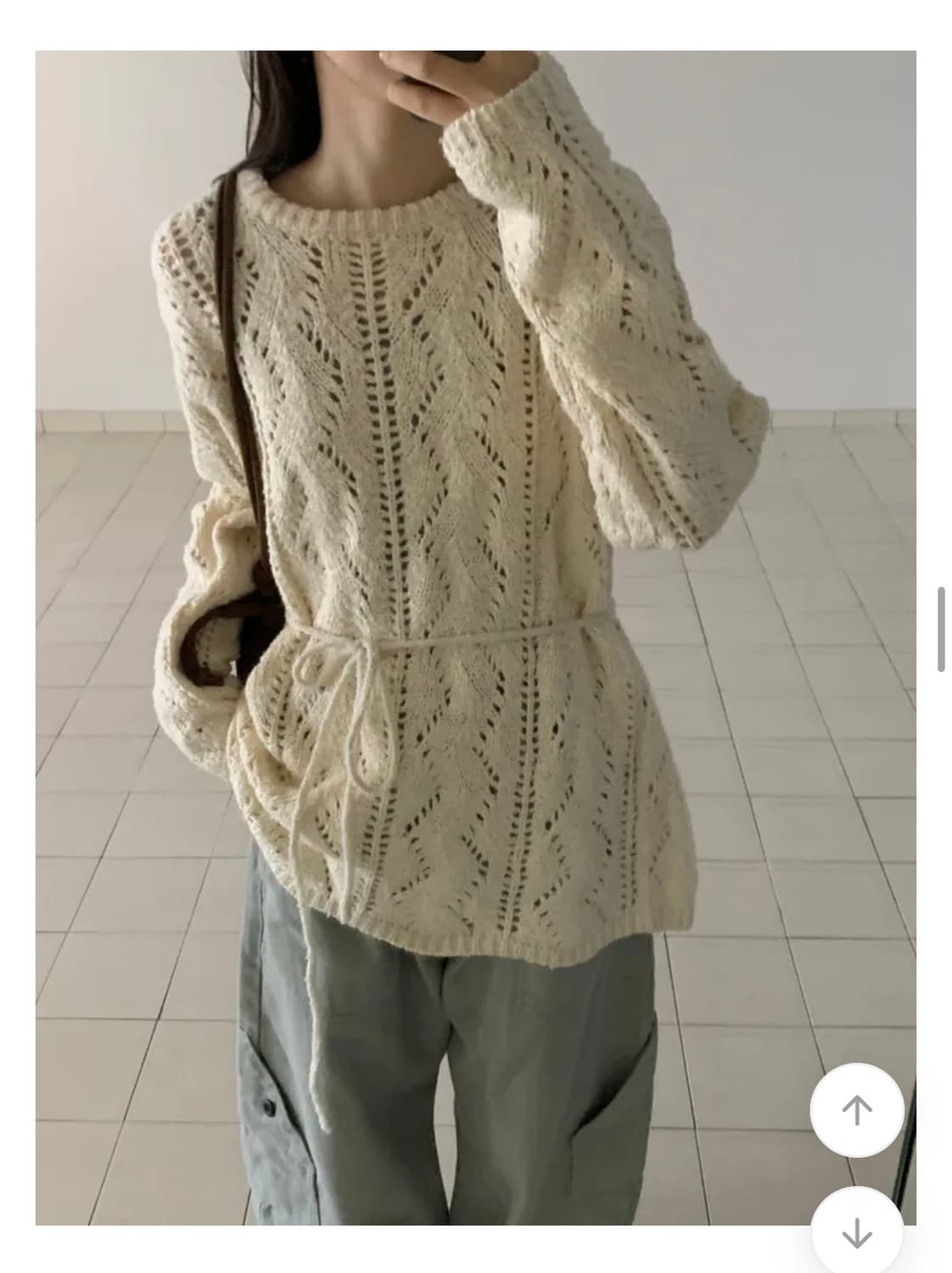 [뉴뉴걸즈 성수] 스트랩 니트 아이보리 상품이미지1