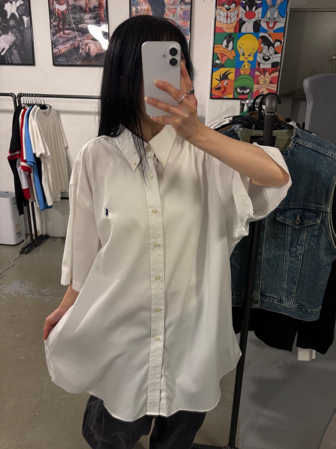 폴로 흰색 반팔셔츠 상품이미지2