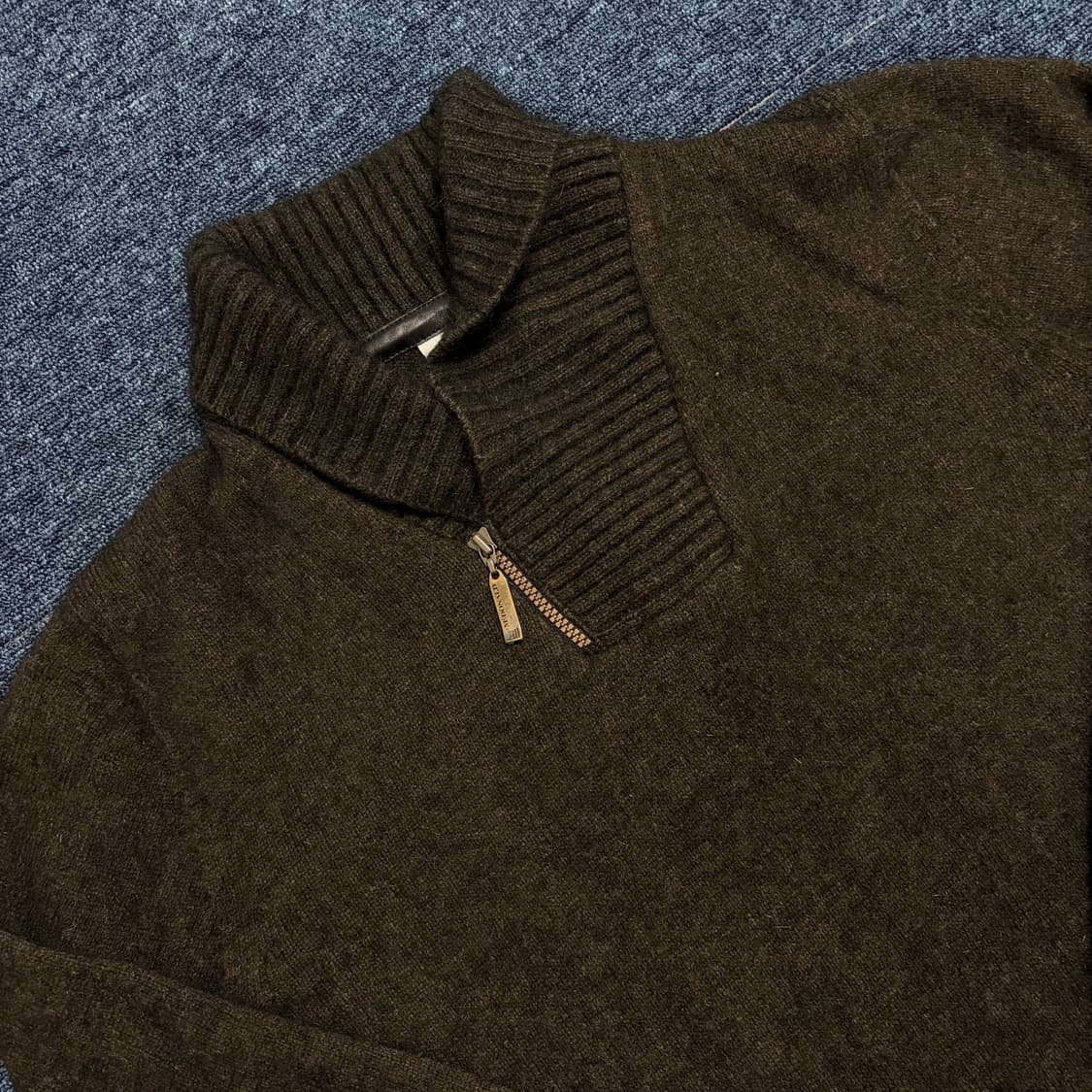 80~90s 빈티지 맥도날드 뉴질랜드 메리노 울 숄카라 니트 상품이미지3