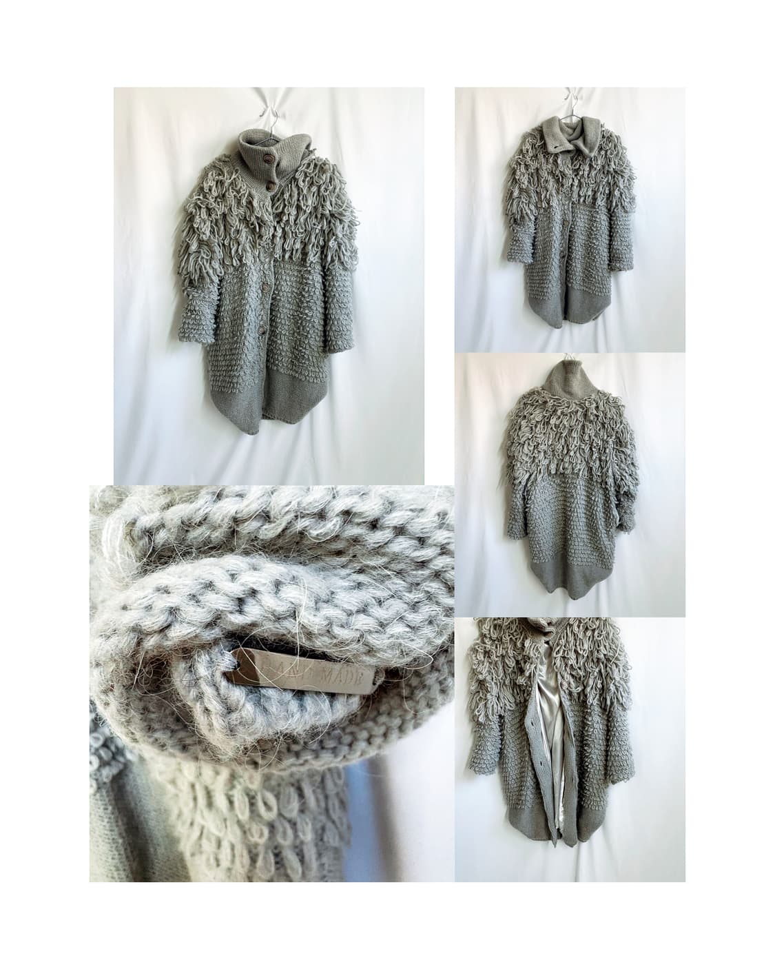 Handmade highneck furry cardigan coat 상품이미지7