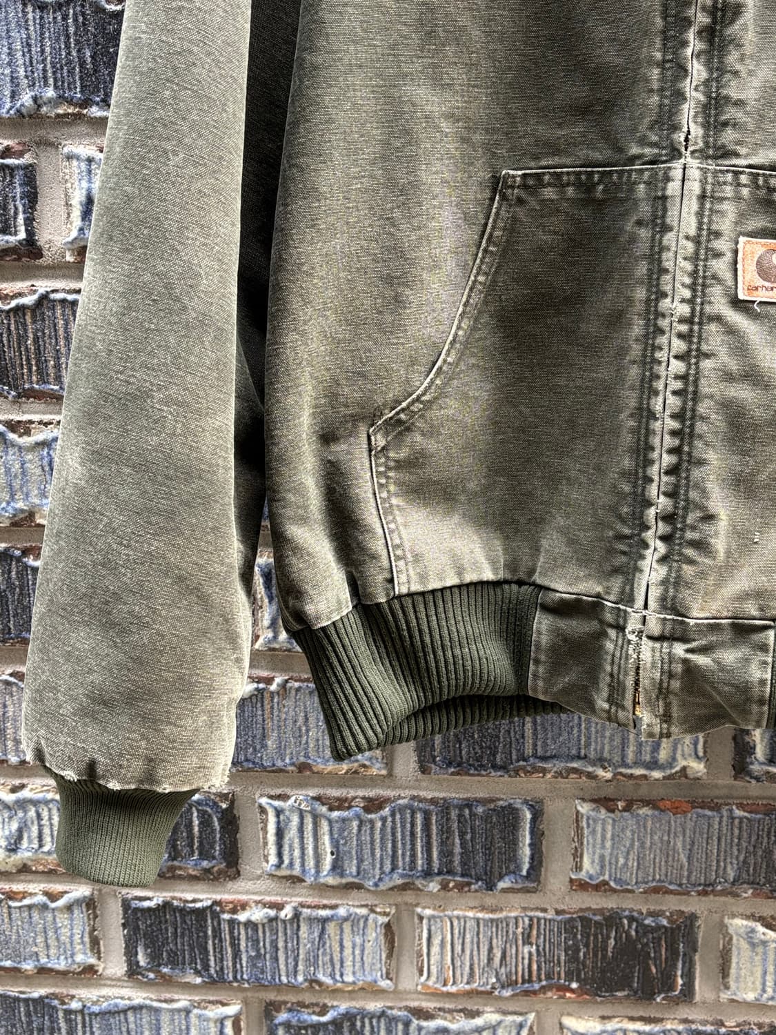 칼하트 j130 덕액티브자켓 모스그린 상품이미지3