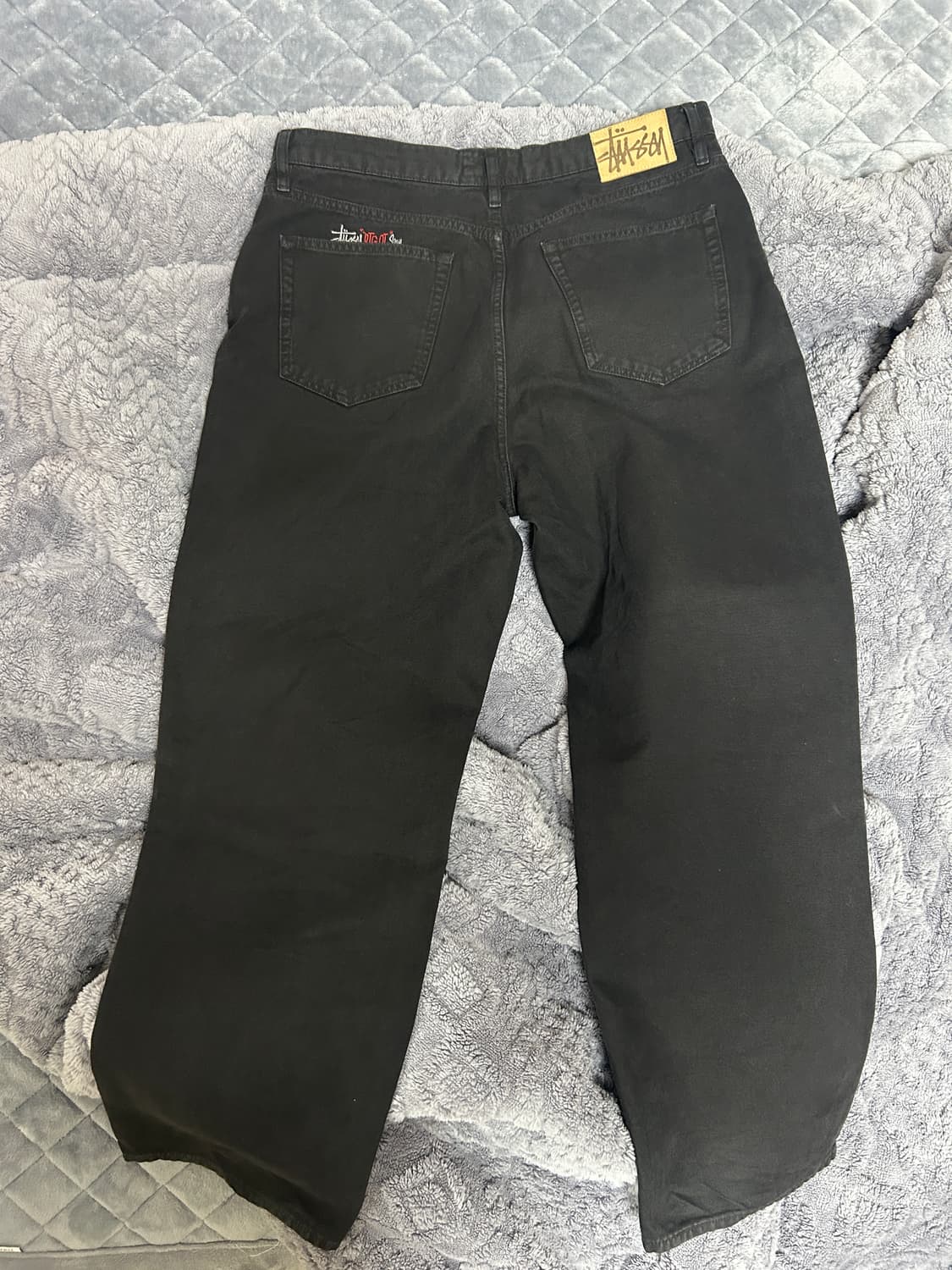 33) 스투시 워시드 캔버스 빅 올 진 블랙 상품이미지3