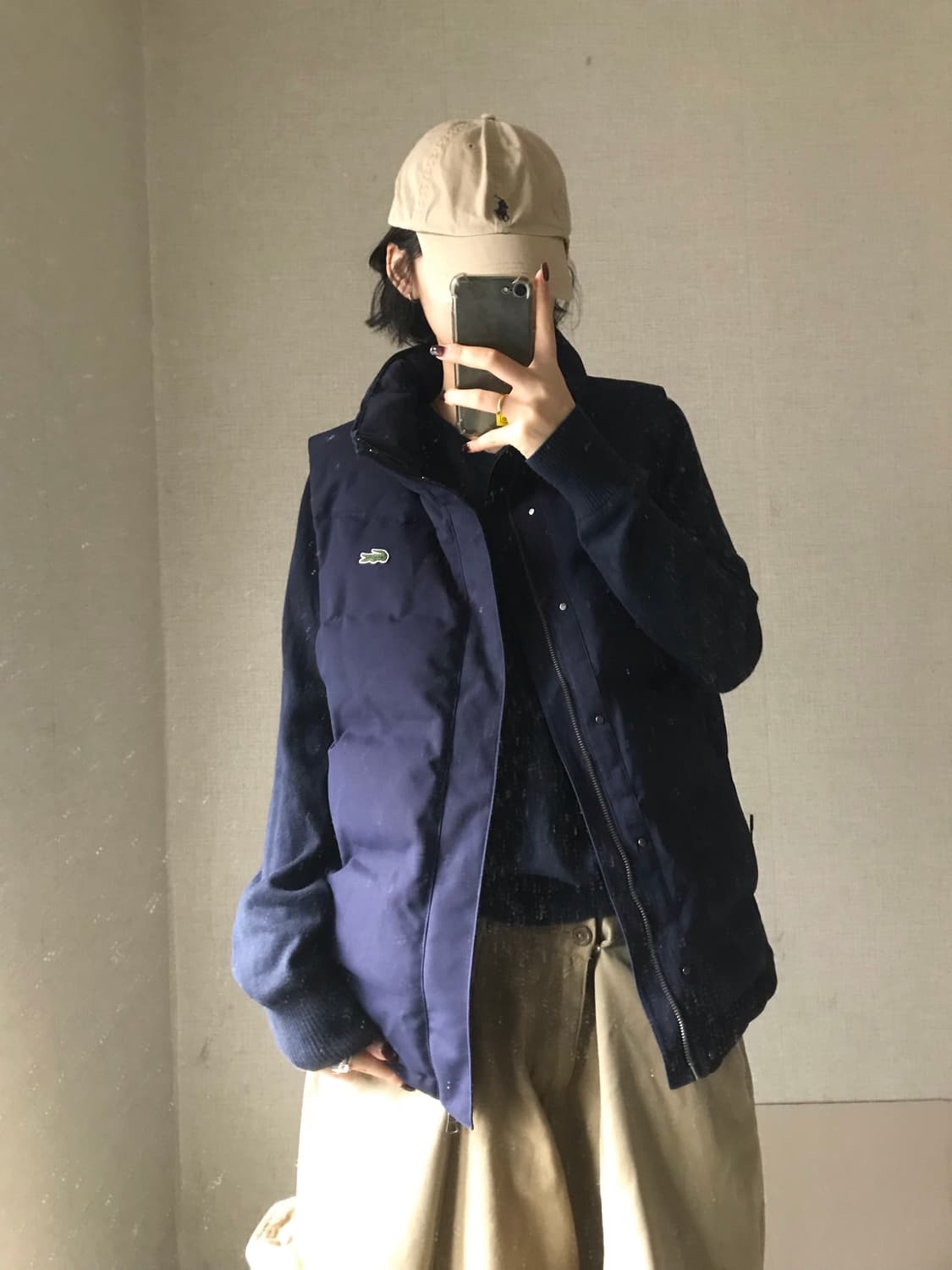 라코스테 네이비 패딩조끼 상품이미지2