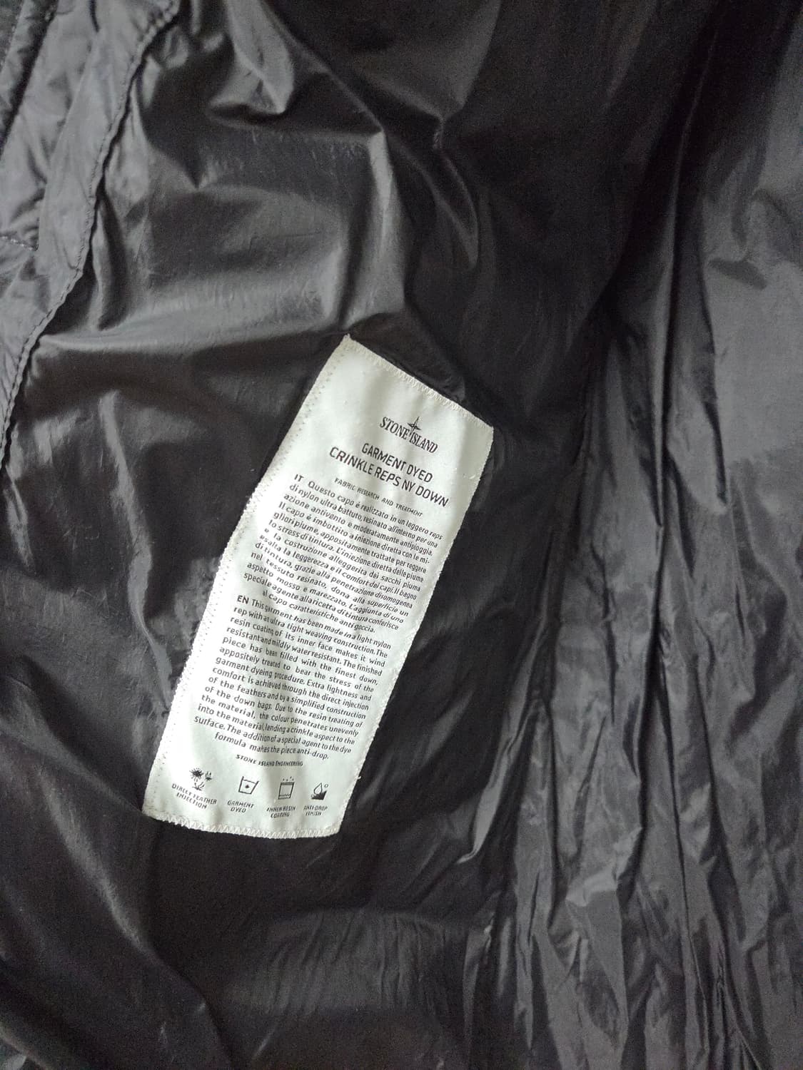 [희귀매물] 스톤아일랜드 크링클랩스 드레이크 롱패딩 블랙 L 상품이미지5