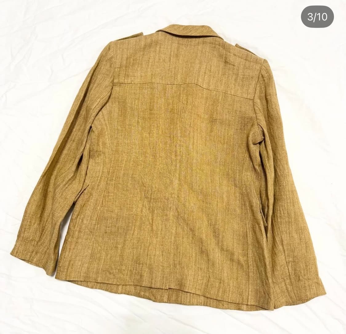 생로랑 - 90s 리넨 밀리터리 자켓 상품이미지3