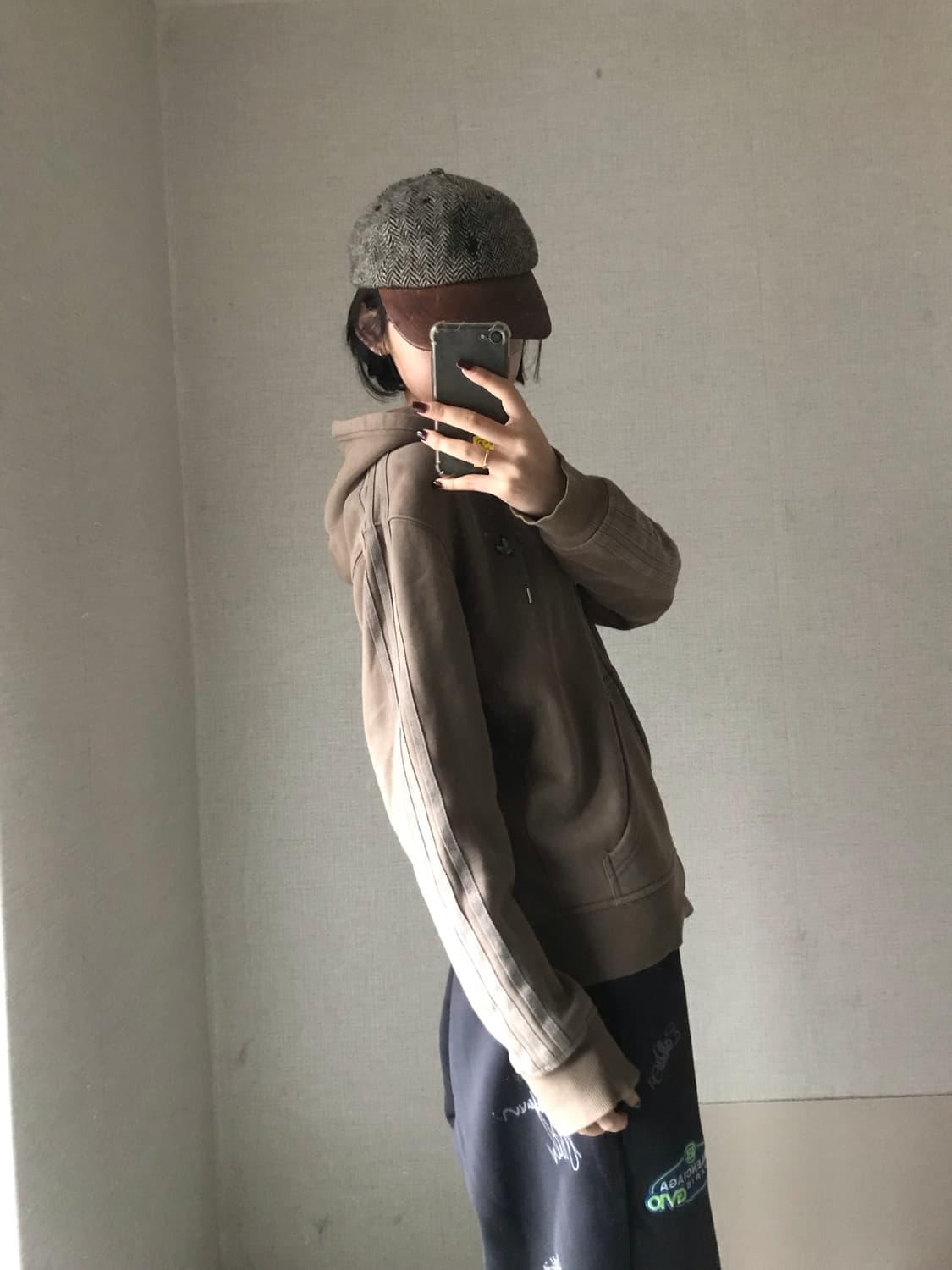 아디다스 00s 밀크초코 브라운 후드집업 상품이미지3
