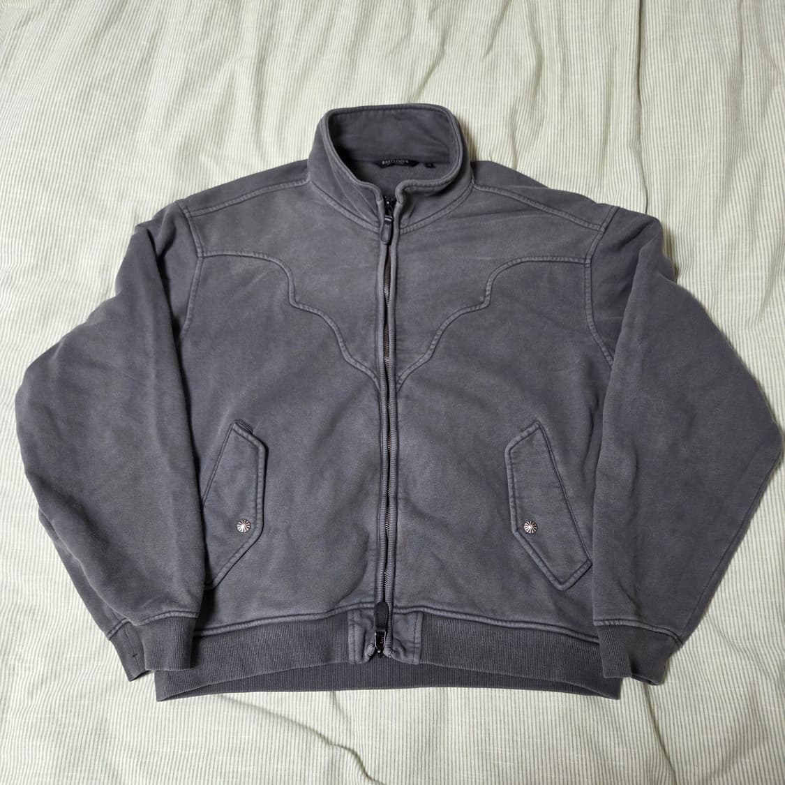 26ss 이스트로그 컨트리 웨스턴 집업 스웻 M 빈티지 차콜 / 투웨이 상품이미지2