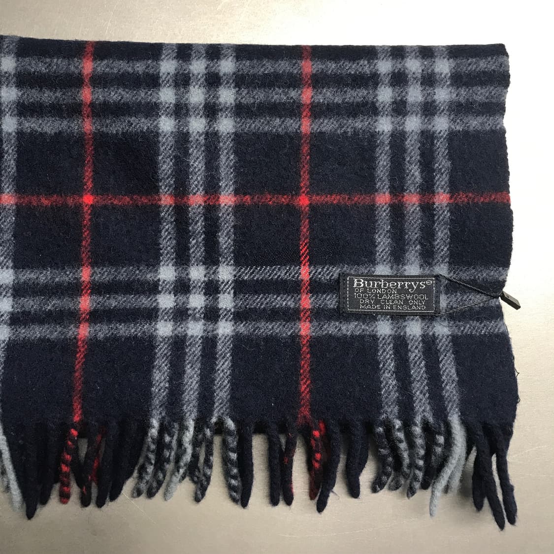 버버리 정품 램스울 머플러 네이비 상품이미지3