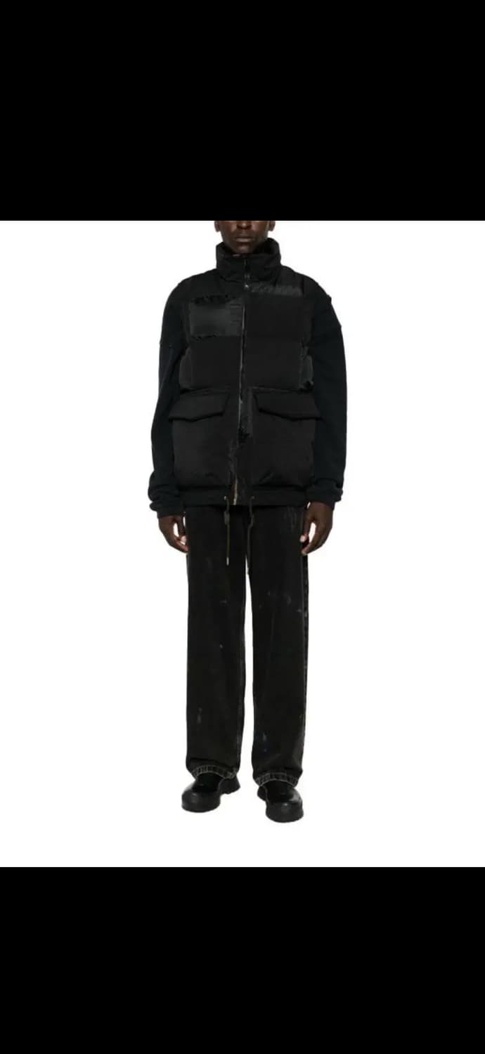 사카이 sacai 스웨이드 패널 패딩 베스트블랙 1 상품이미지3